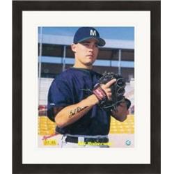 409518 8 x 10 in. Sid Roberson Autographed Matted & Framed Photo - Milwaukee Brewers