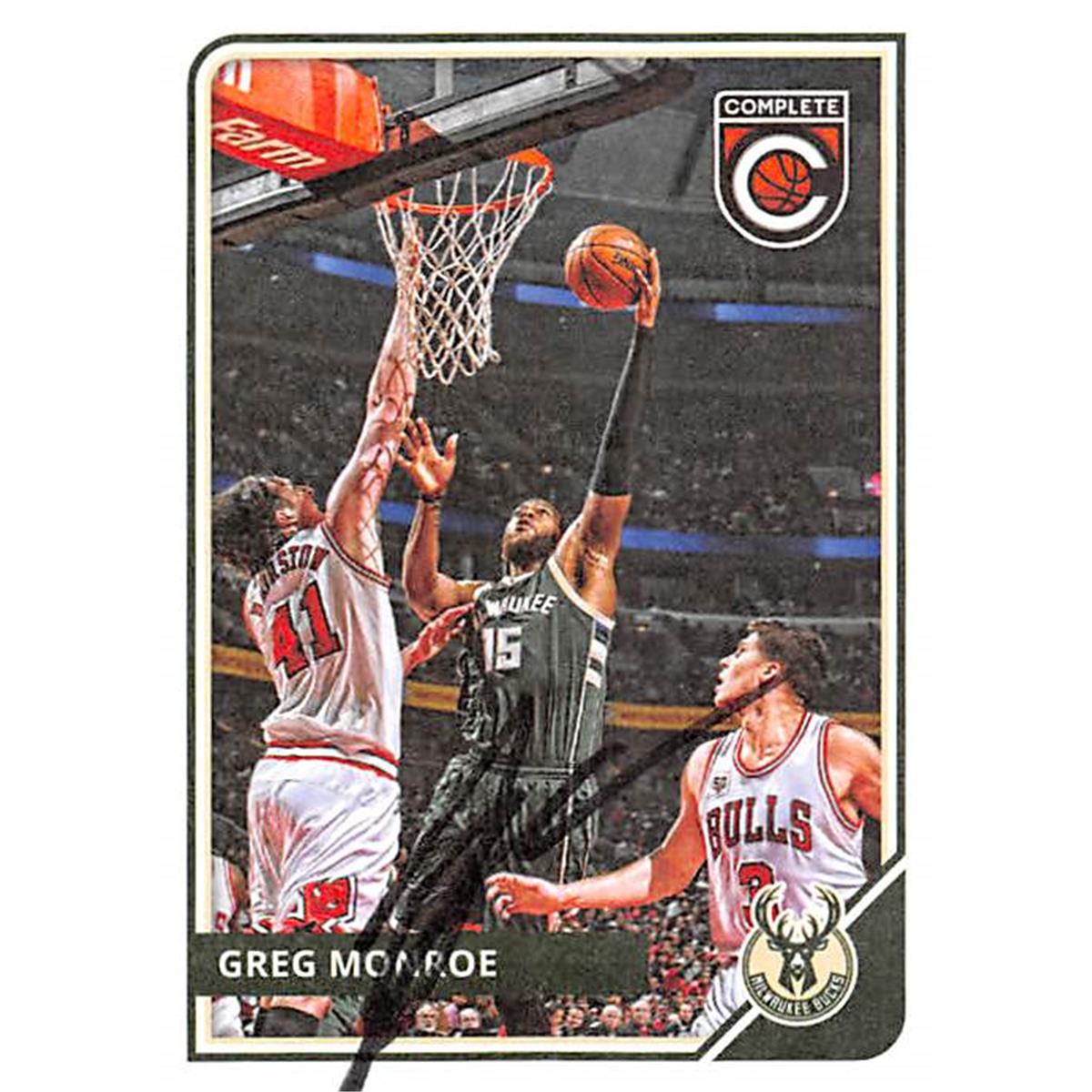Picture of Autograph Warehouse 388459 Greg Monroe Autographed Basketball Card - Detroit Pistons 2015 Panini Complete No.277