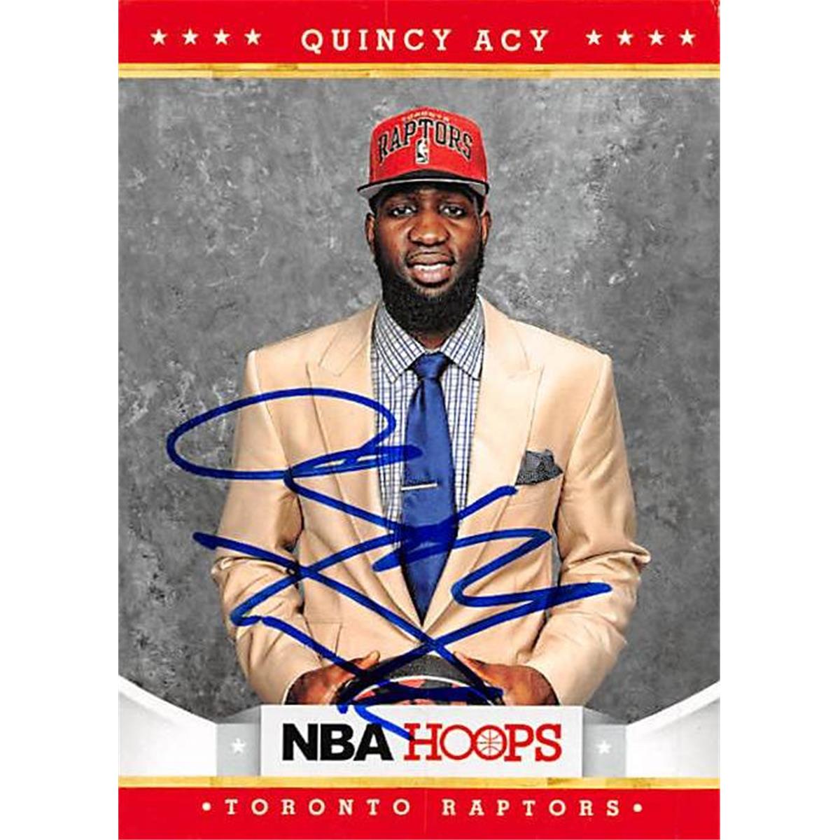 Picture of Autograph Warehouse 388505 Quincy Acy Autographed Basketball Card - Toronto Raptors&#44; Baylor 2012 Panini Hoops Rookie No.293