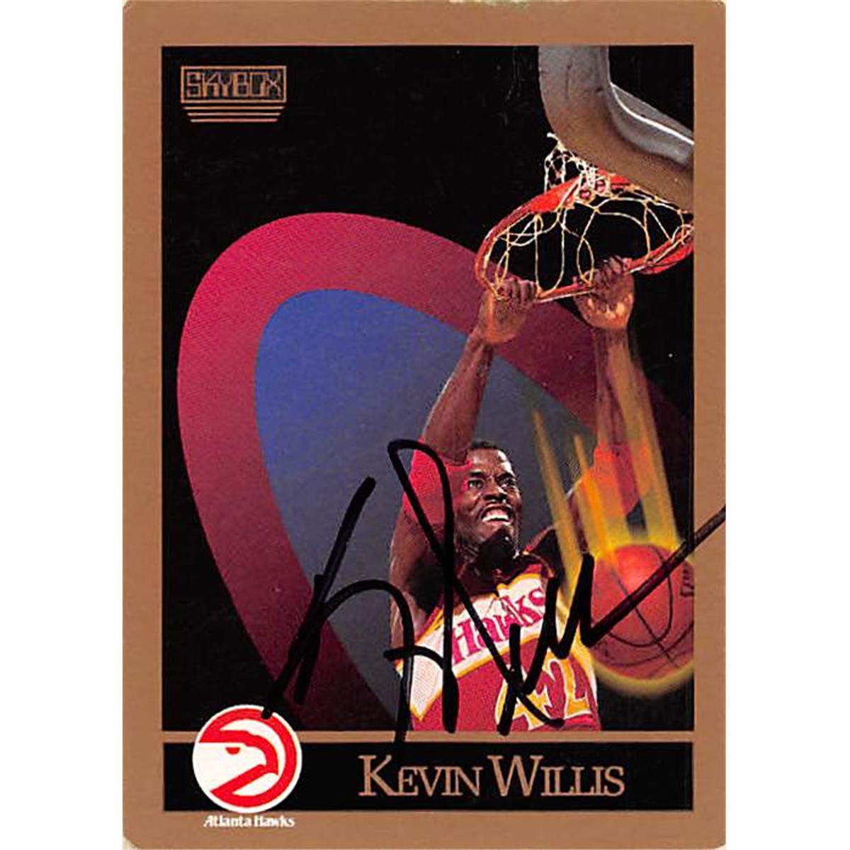 Picture of Autograph Warehouse 388513 Kevin Willis Autographed Basketball Card - Atlanta Hawks 1990 Skybox No.12