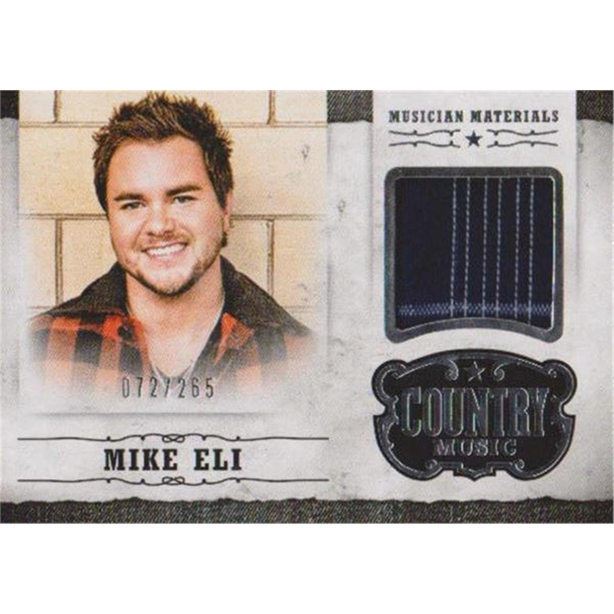 Picture of Autograph Warehouse 409075 Mike Eli Musician Worn Material Relic Patch Trading Card - 2014 Panini MME LE 72-265