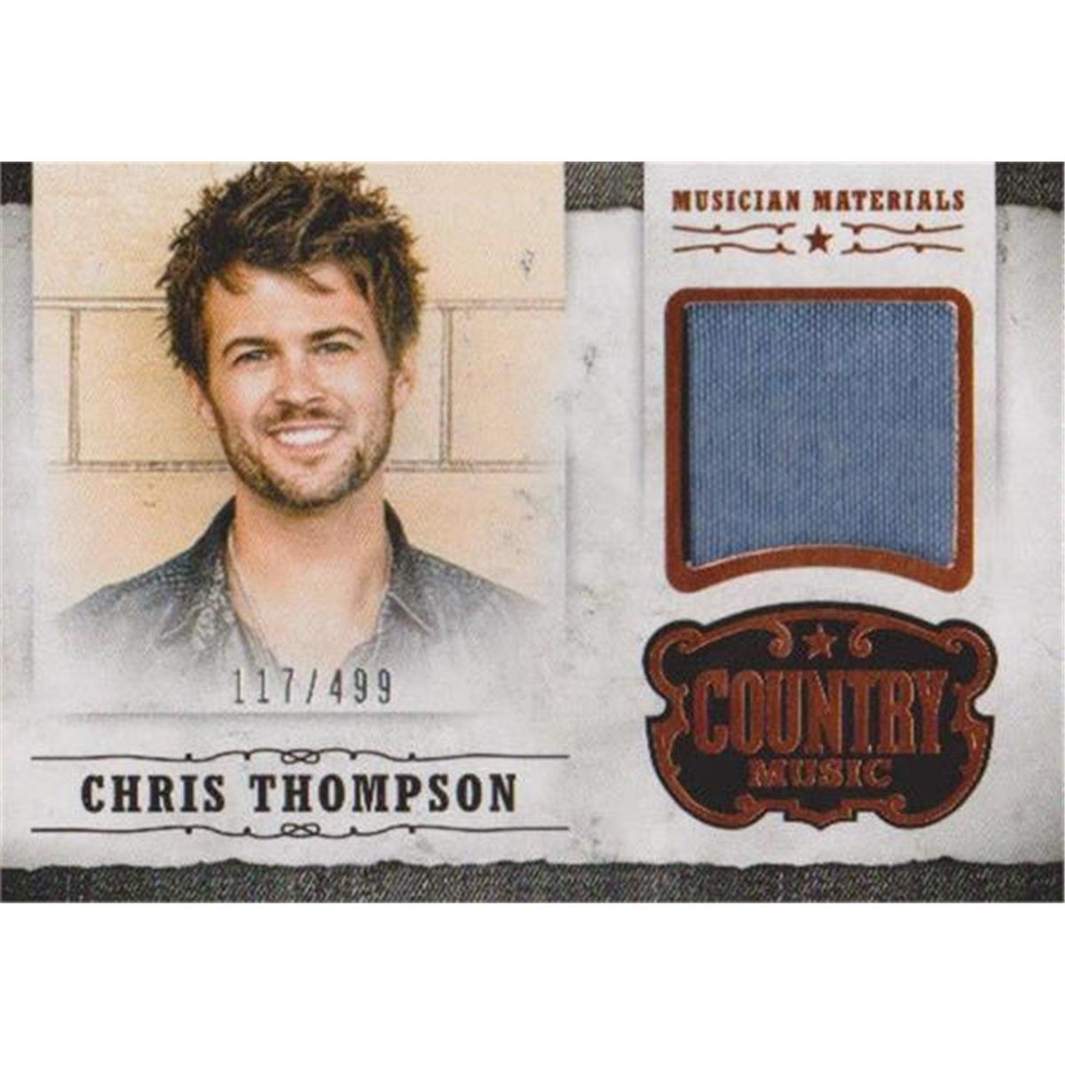 Picture of Autograph Warehouse 409088 Chris Thompson Musician Worn Material Relic Patch Trading Card - 2014 Panini MCT LE 117-499