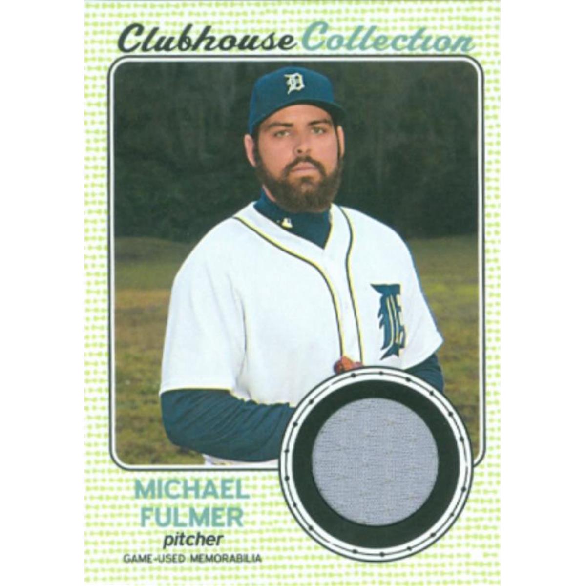 Picture of Autograph Warehouse 409162 Michael Fulmer Player Worn Jersey Patch Baseball Card - 2017 Topps Clubhouse Collection-CCRMF