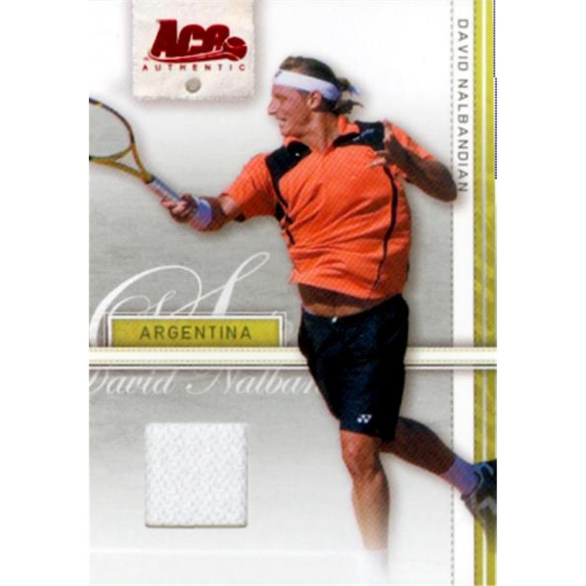 Picture of Autograph Warehouse 409219 David Nalbandian Player Worn Relic Patch Tennis Card - 2007 Ace Authentic-11