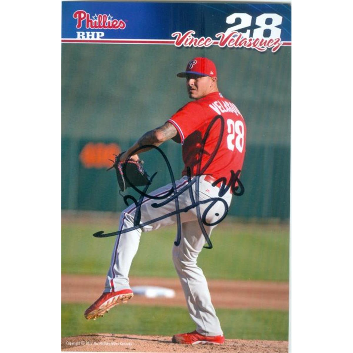 Picture of Autograph Warehouse 366751 5 x 7 in. Vince Velasquez Autographed Postcard -