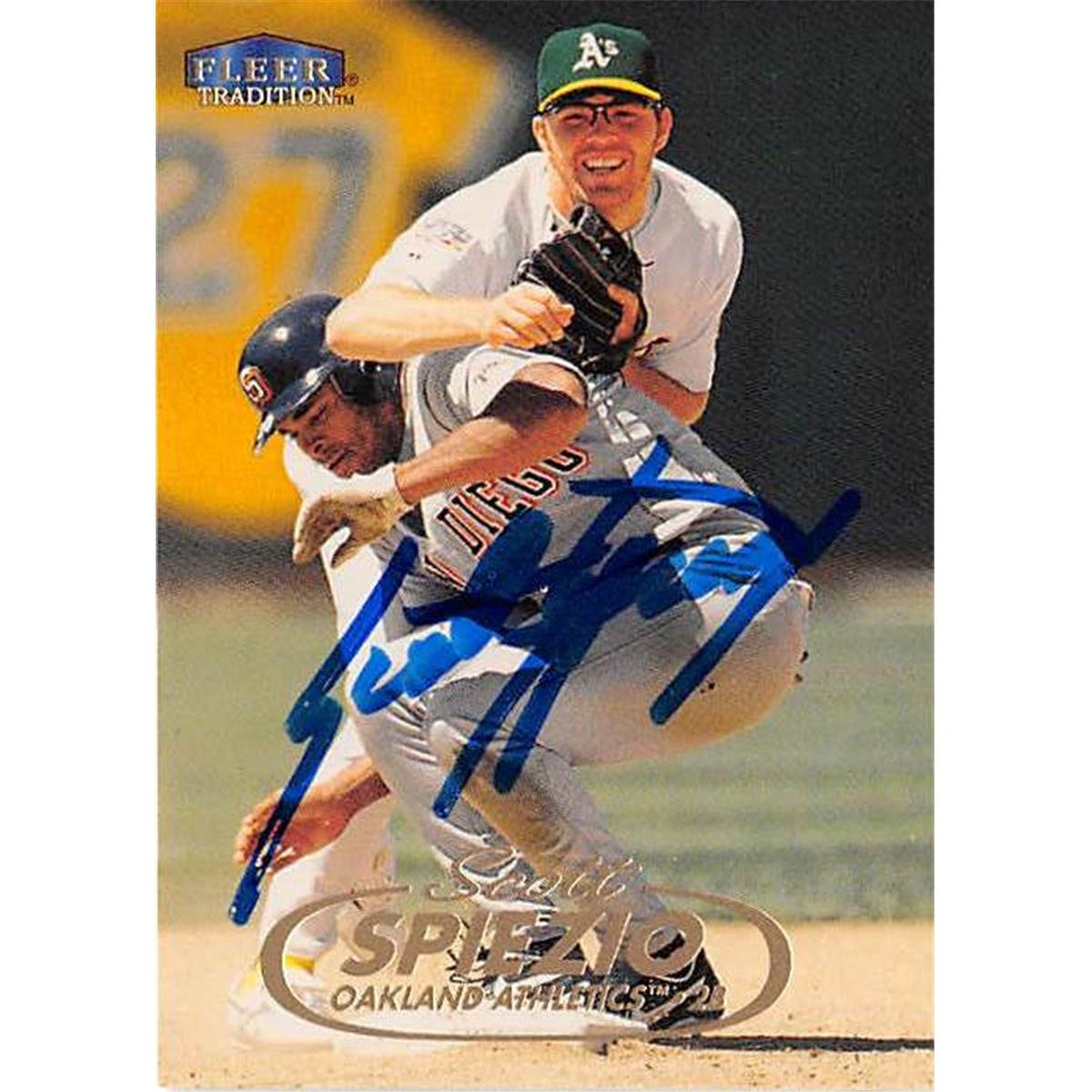 376880 Scott Spiezio Autographed Baseball Card - 1998 Fleer-132
