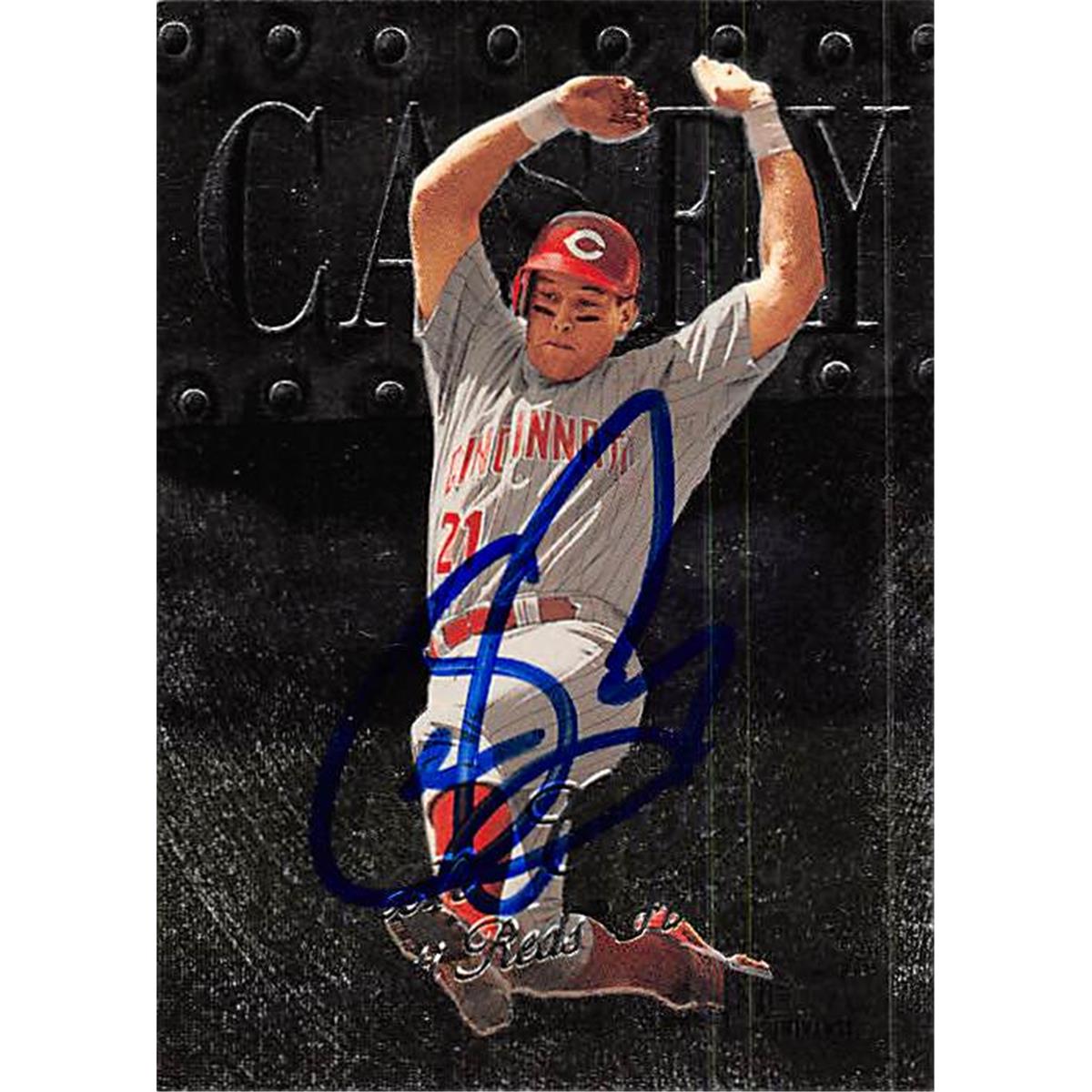 Picture of Autograph Warehouse 376979 Sean Casey Autographed Baseball Card - 1999 Skybox Metal Universe-129