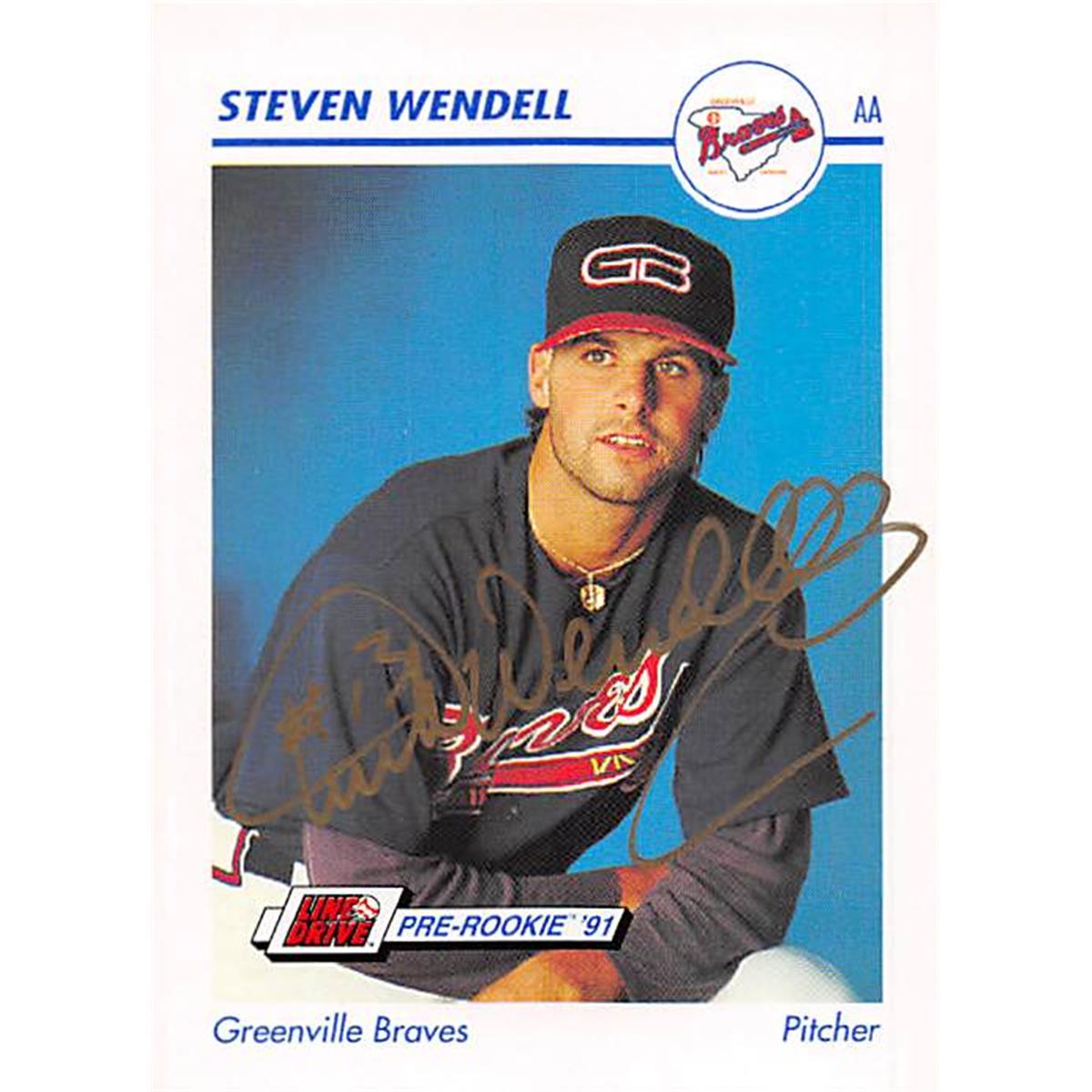Picture of Autograph Warehouse 376986 Steven Wendell Autographed Baseball Card - 1991 Impel Pre Rookie-222