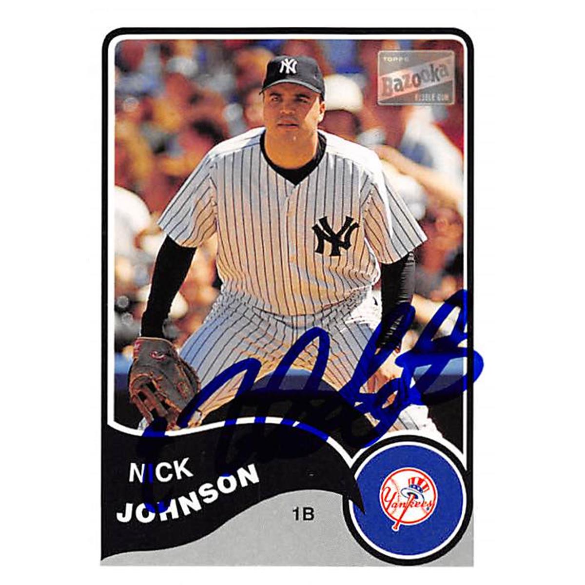 377185 Nick Johnson Autographed Baseball Card - 2003 Topps Bazooka-36
