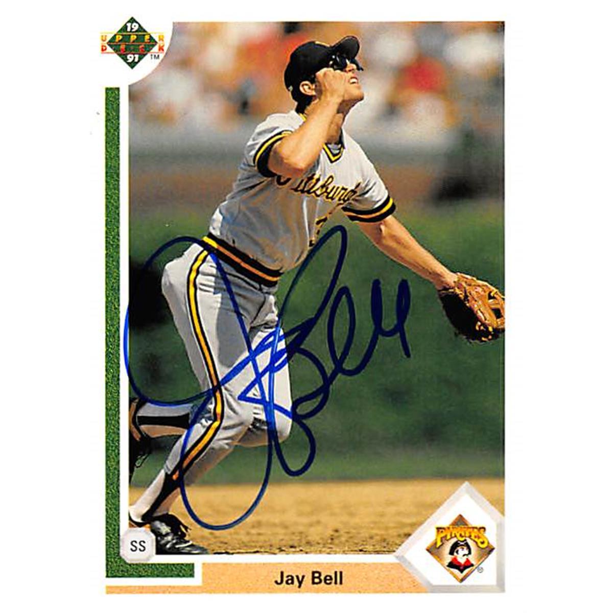 377767 Jay Bell Autographed Baseball Card - 1991 Upper Deck-183
