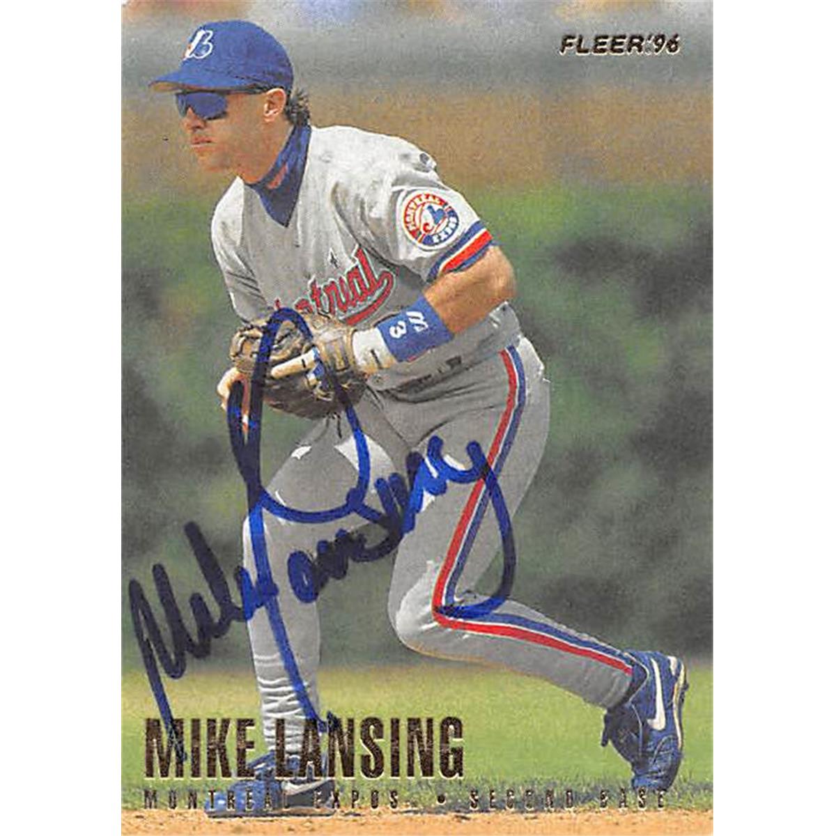 Picture of Autograph Warehouse 377803 Mike Lansing Autographed Baseball Card - 1996 Fleer-461