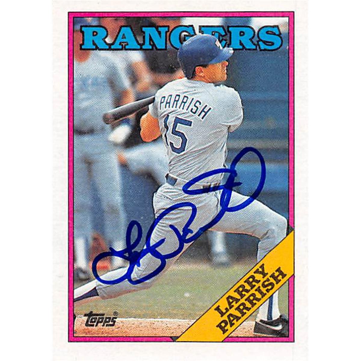 377836 Larry Parrish Autographed Baseball Card - 1988 Topps-490