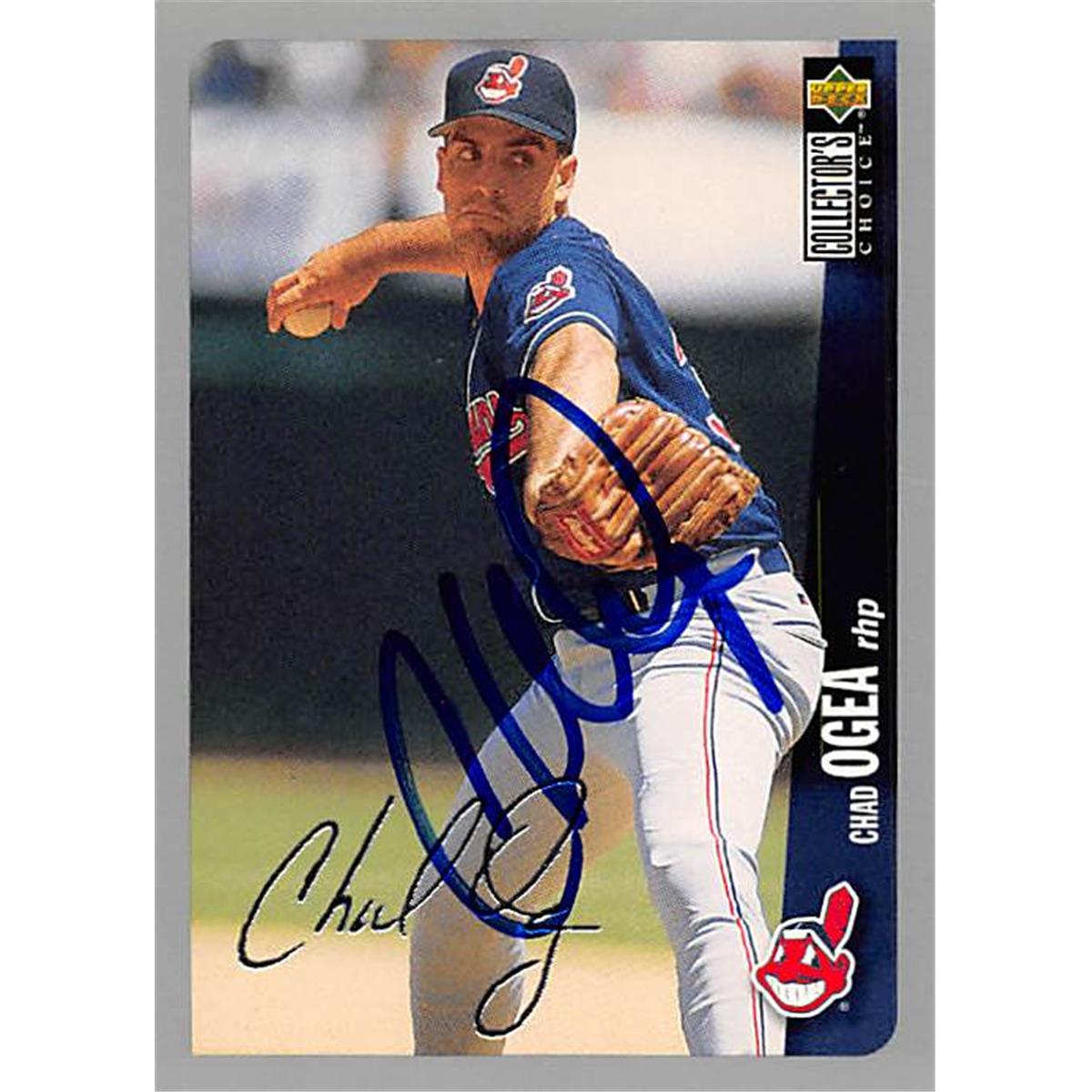 388424 Chad Ogea Autographed Baseball Card - 1996 Upper Deck-524