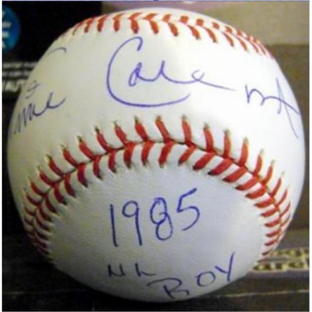 Vince Coleman Autographed Baseball Inscribed 1985 Nl Roy