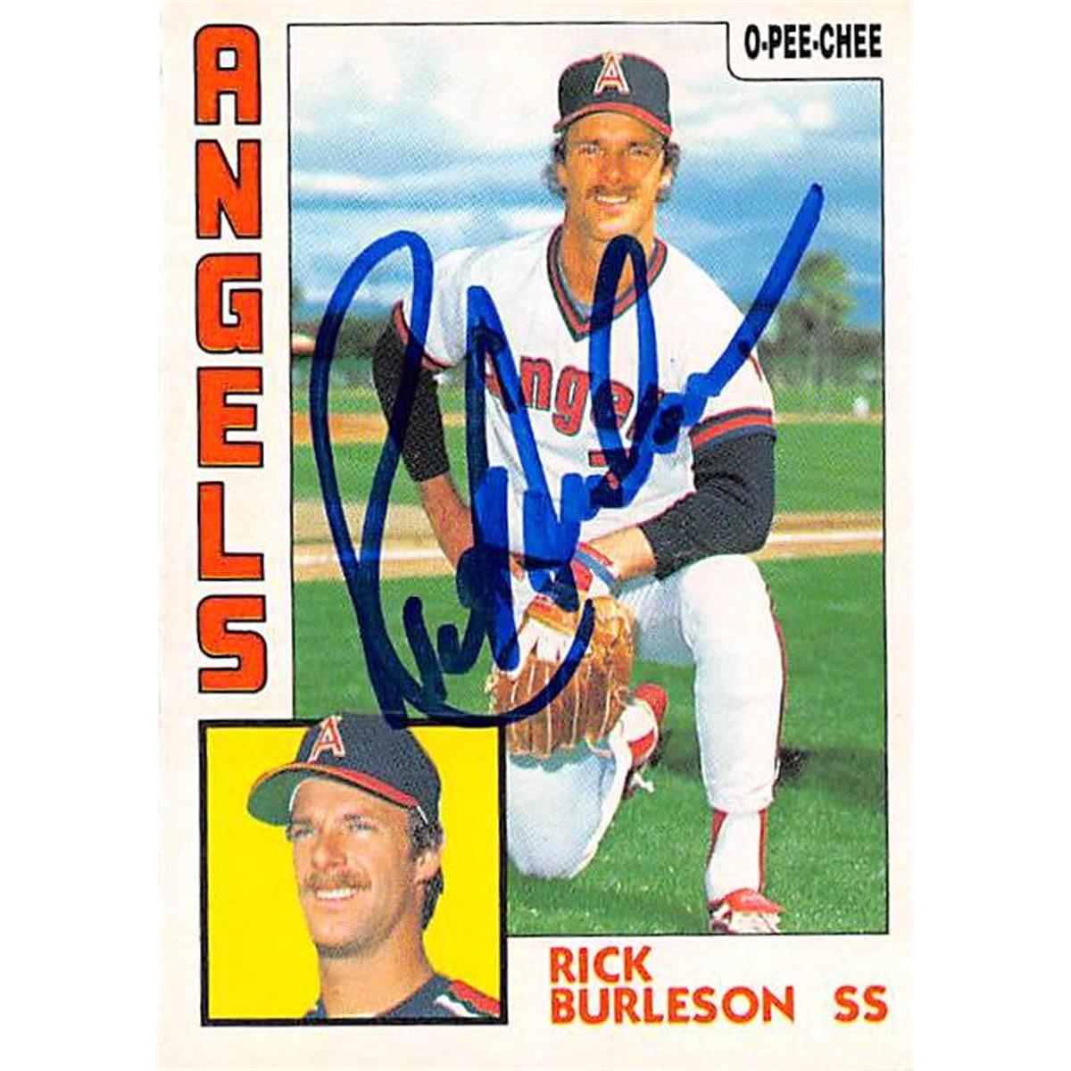 Picture of Autograph Warehouse 365580 Rick Burleson Autographed Baseball Card - 1984 O Pee Chee-376