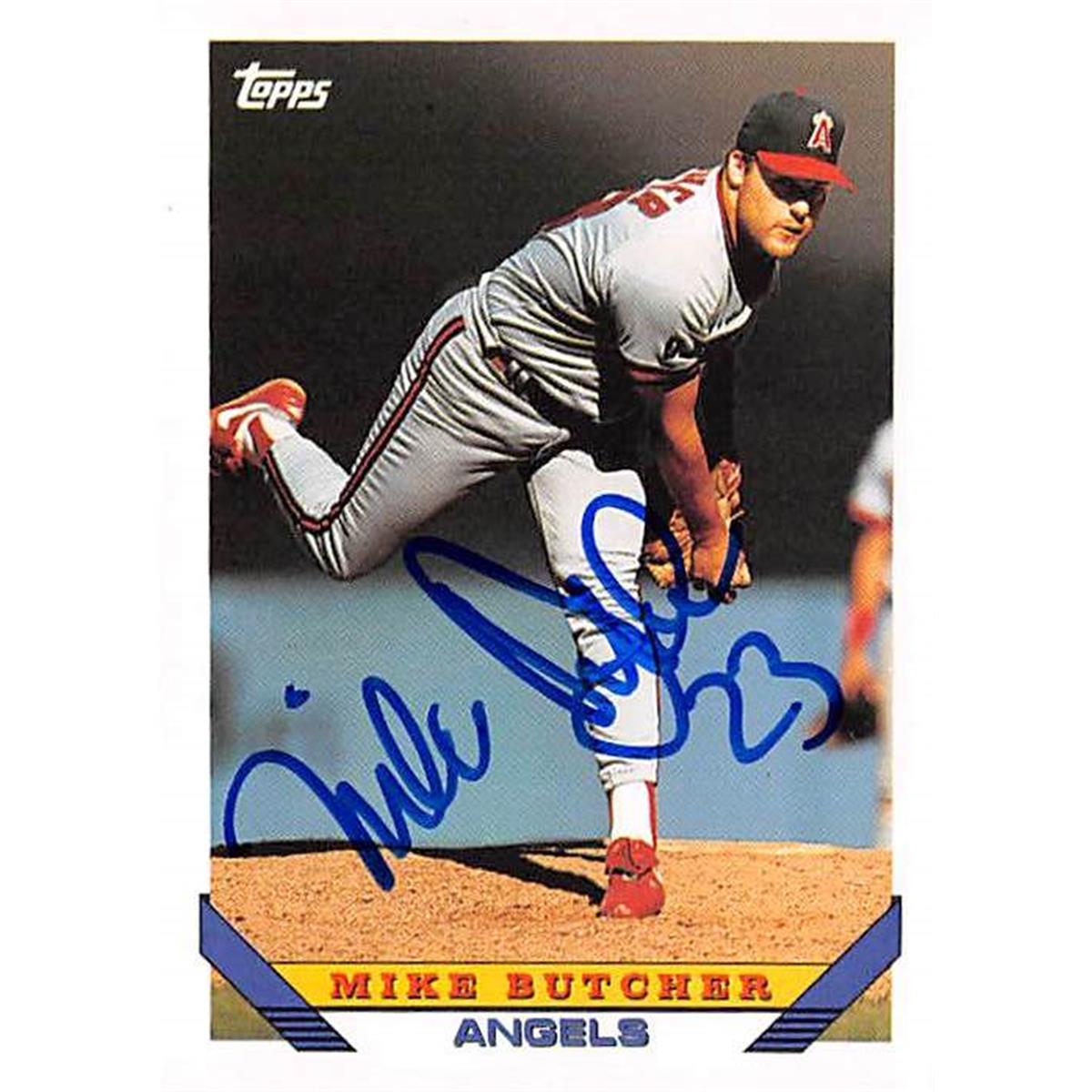 Picture of Autograph Warehouse 365586 Mike Butcher Autographed Baseball Card - 1993 Topps-104