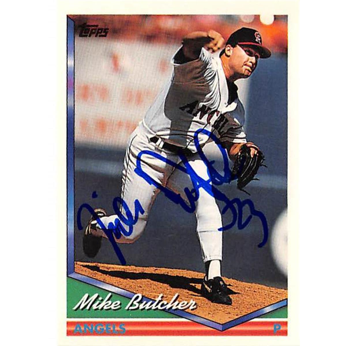 365588 Mike Butcher Autographed Baseball Card - 1994 Topps-236