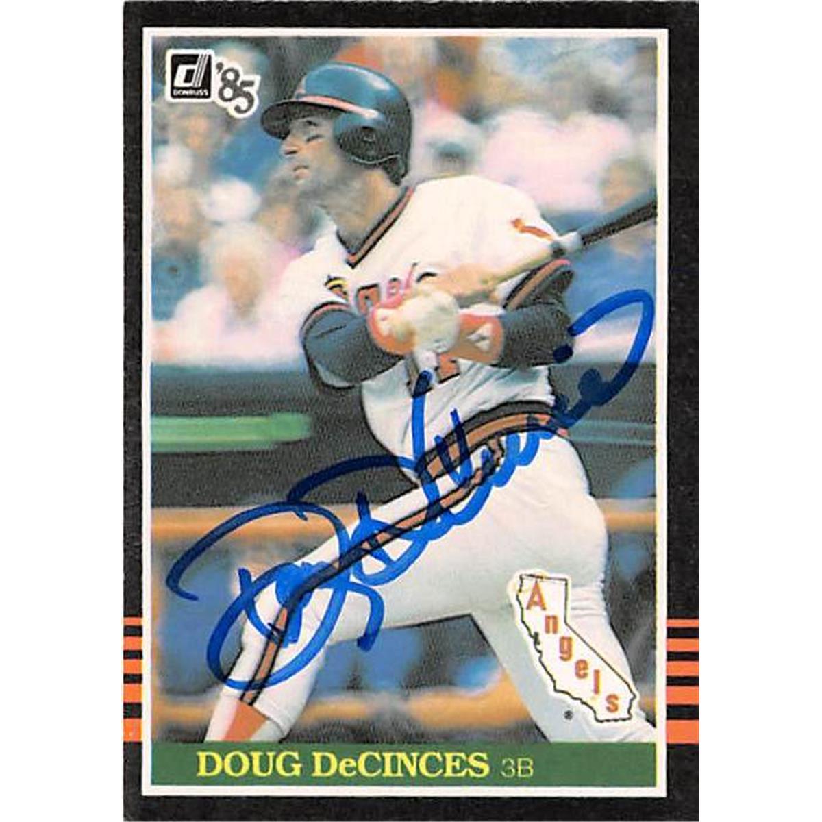 365688 Doug Decinces Autographed Baseball Card - 1985 Donruss-179