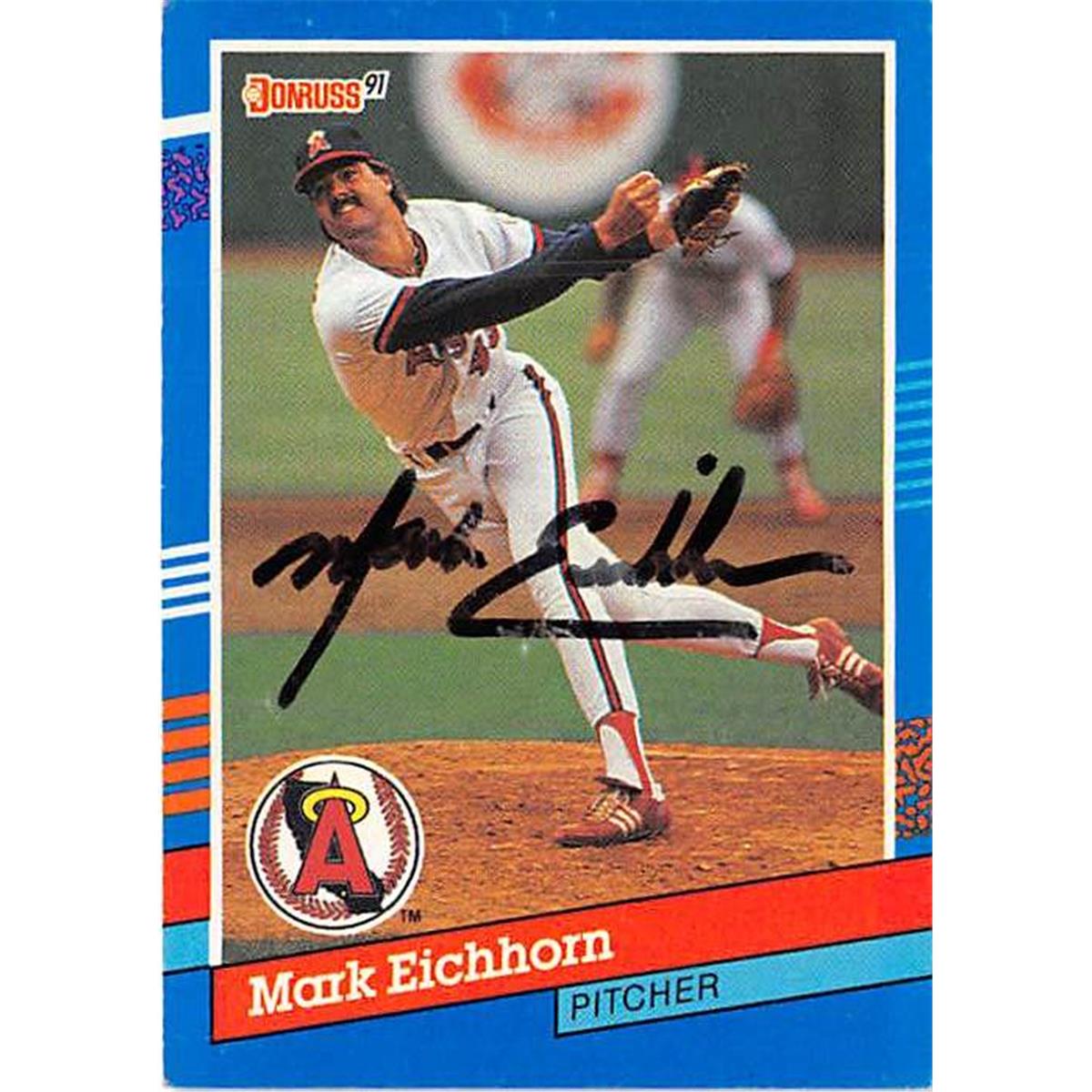 Picture of Autograph Warehouse 365738 Mark Eichhorn Autographed Baseball Card - 1991 Donruss-318