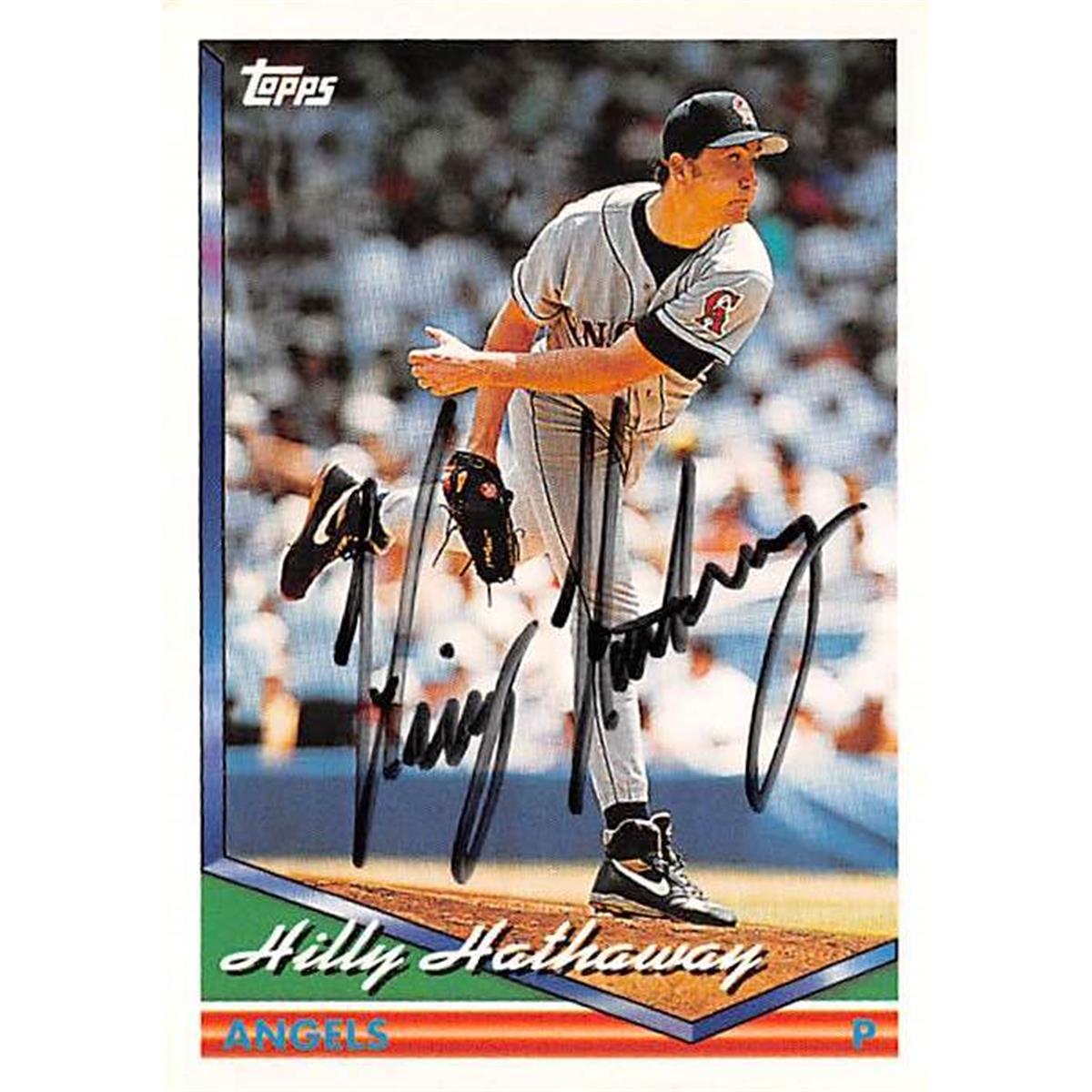 Picture of Autograph Warehouse 365873 Hilly Hathaway Autographed Baseball Card - 1994 Topps-596