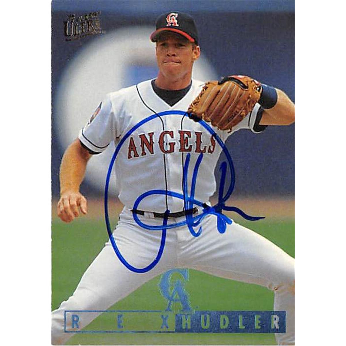 365892 Rex Hudler Autographed Baseball Card - 1995 Fleer Ultra-269