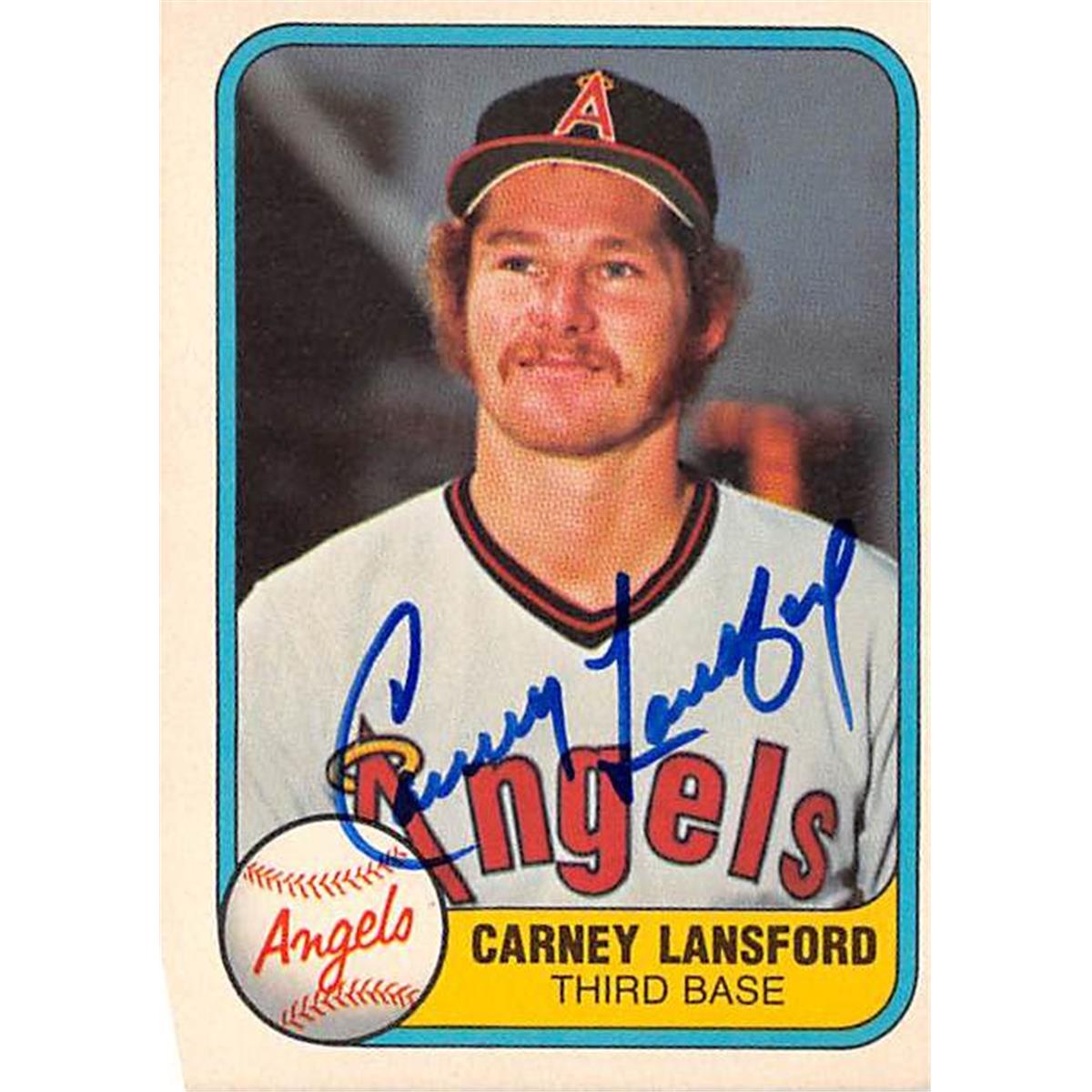 Picture of Autograph Warehouse 365974 Carney Lansford Autographed Baseball Card - 1981 Fleer-270