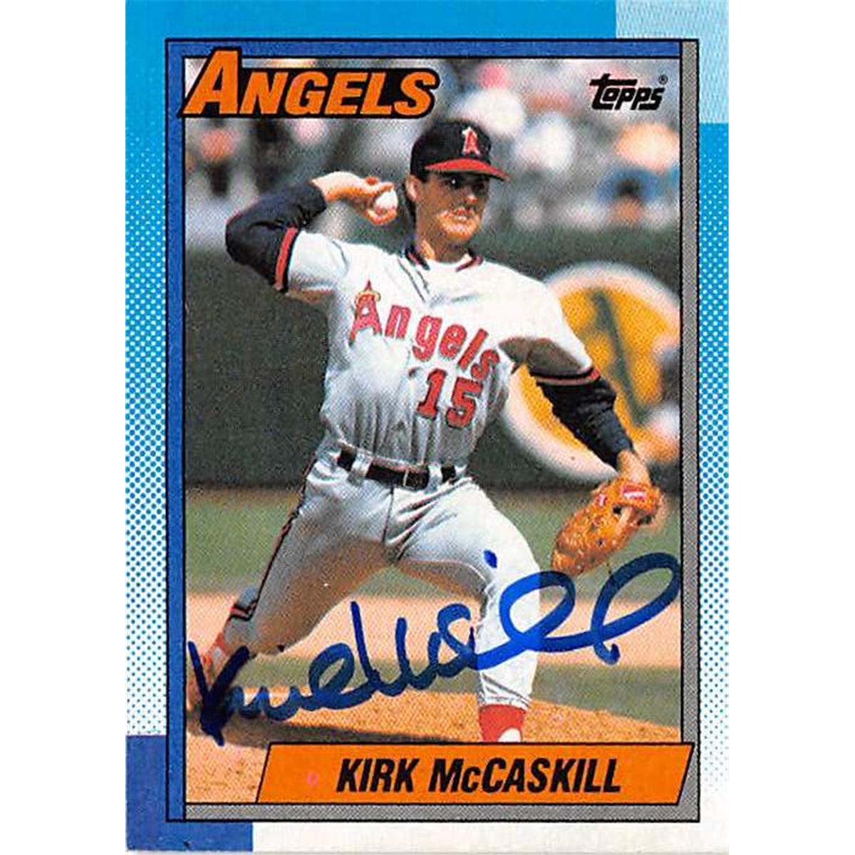 Picture of Autograph Warehouse 366016 Kirk Mccaskill Autographed Baseball Card - 1990 Topps-215