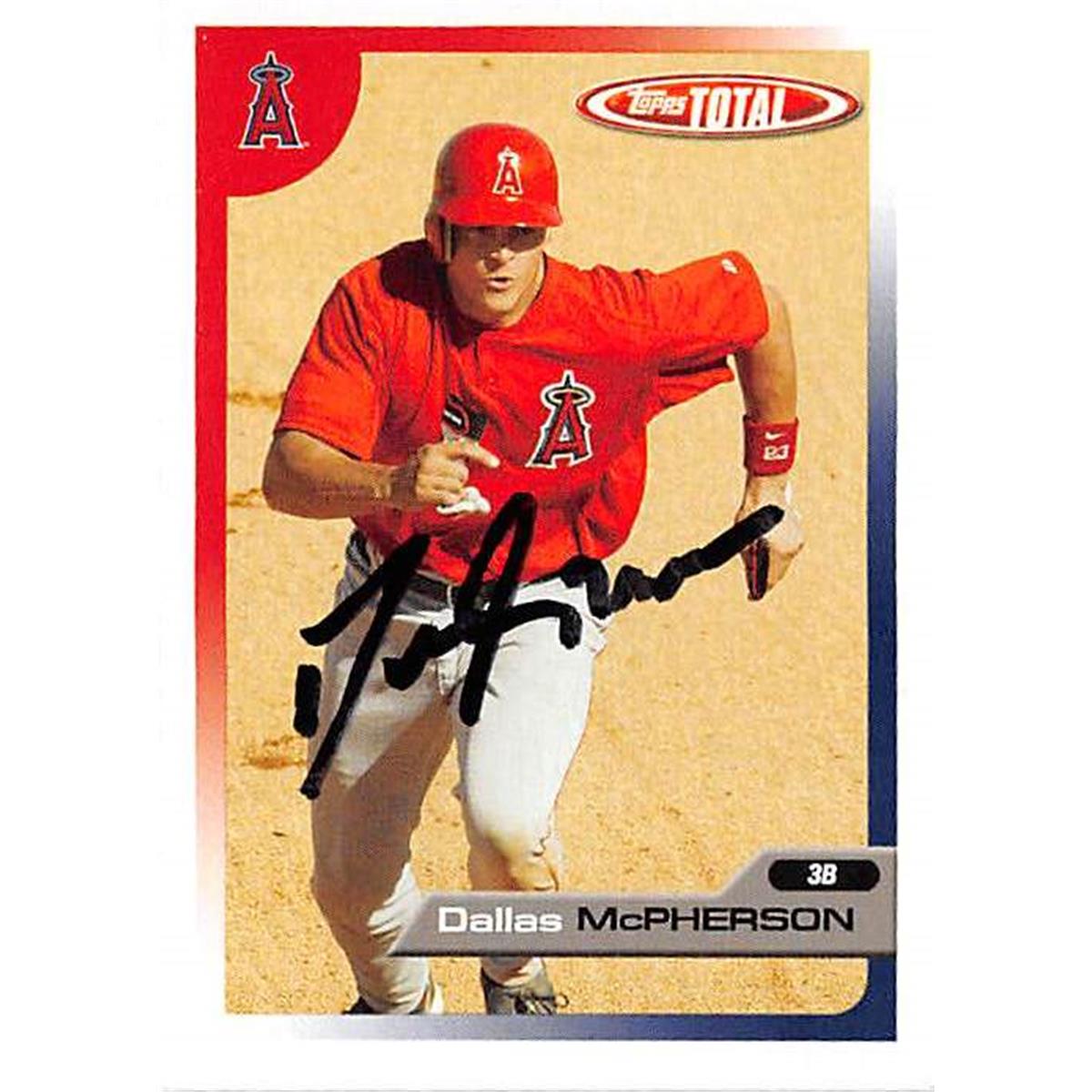 366039 Dallas Mcpherson Autographed Baseball Card - 2005 Topps Total-352