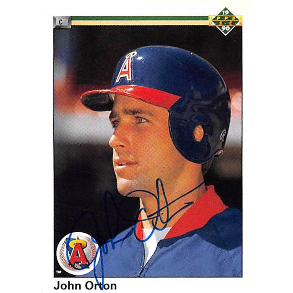 366091 John Orton Autographed Baseball Card - 1990 Upper Deck-672