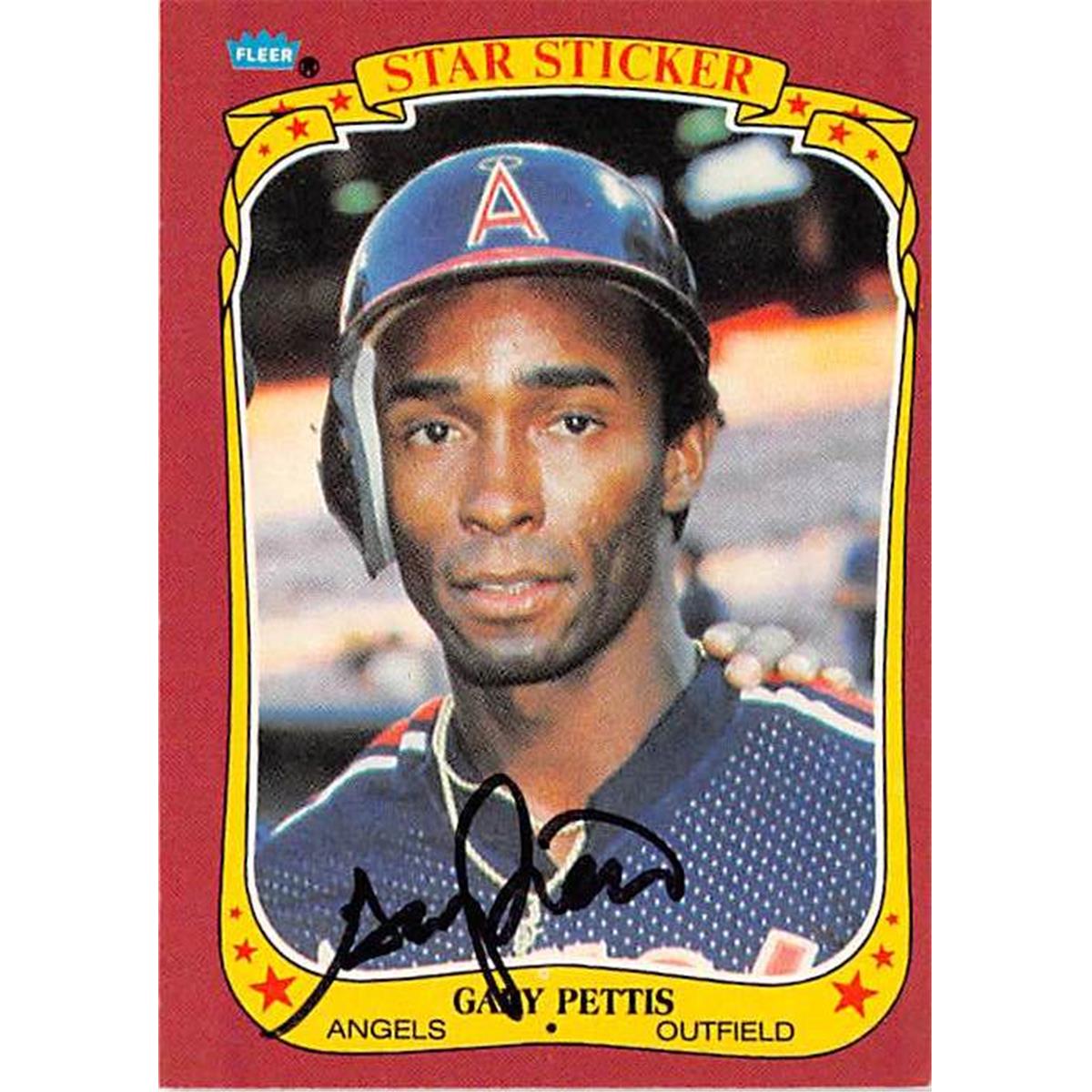 Picture of Autograph Warehouse 366138 Gary Pettis Autographed Baseball Card - 1986 Fleer Star Sticker-88