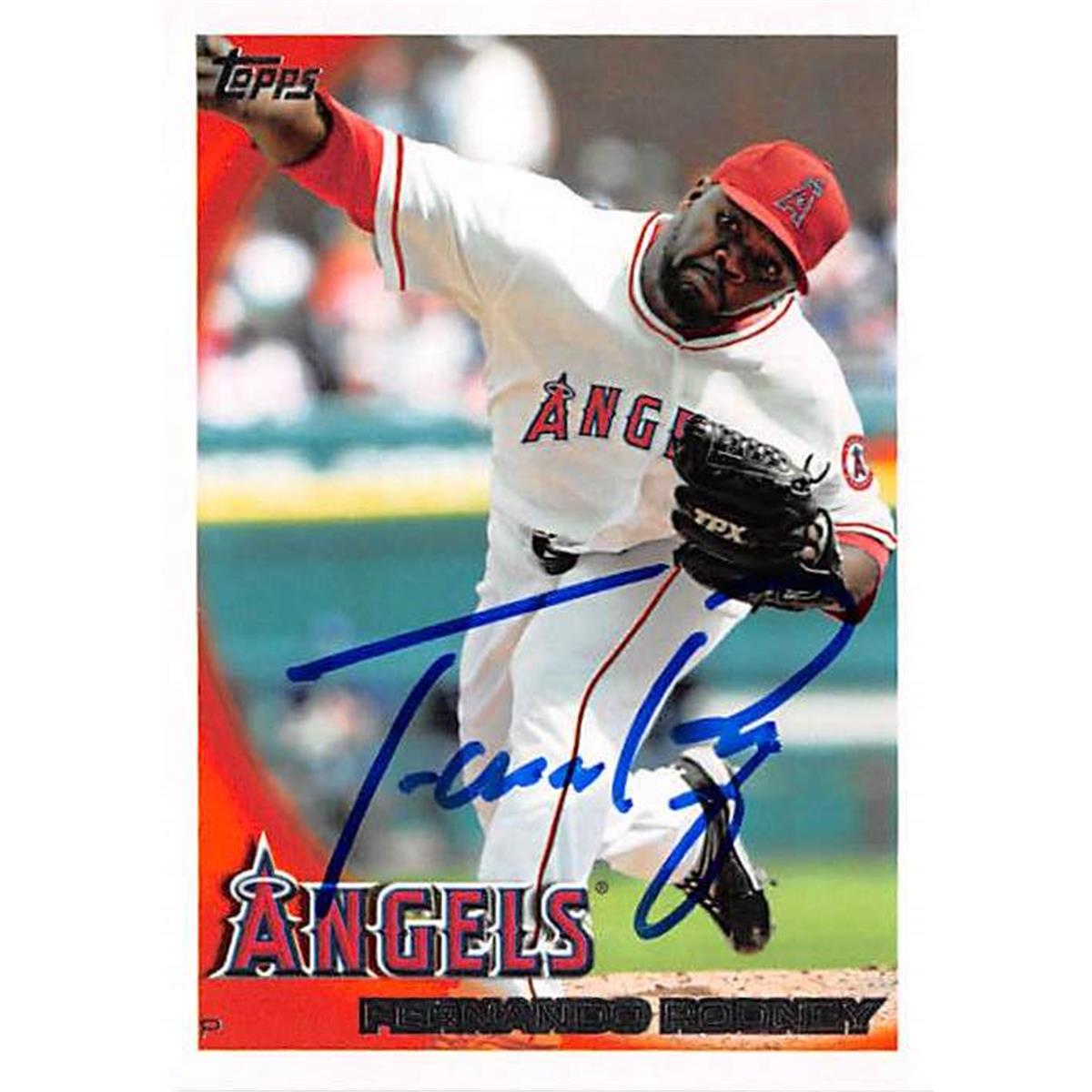 Picture of Autograph Warehouse 366187 Fernando Rodney Autographed Baseball Card - 2010 Topps-591