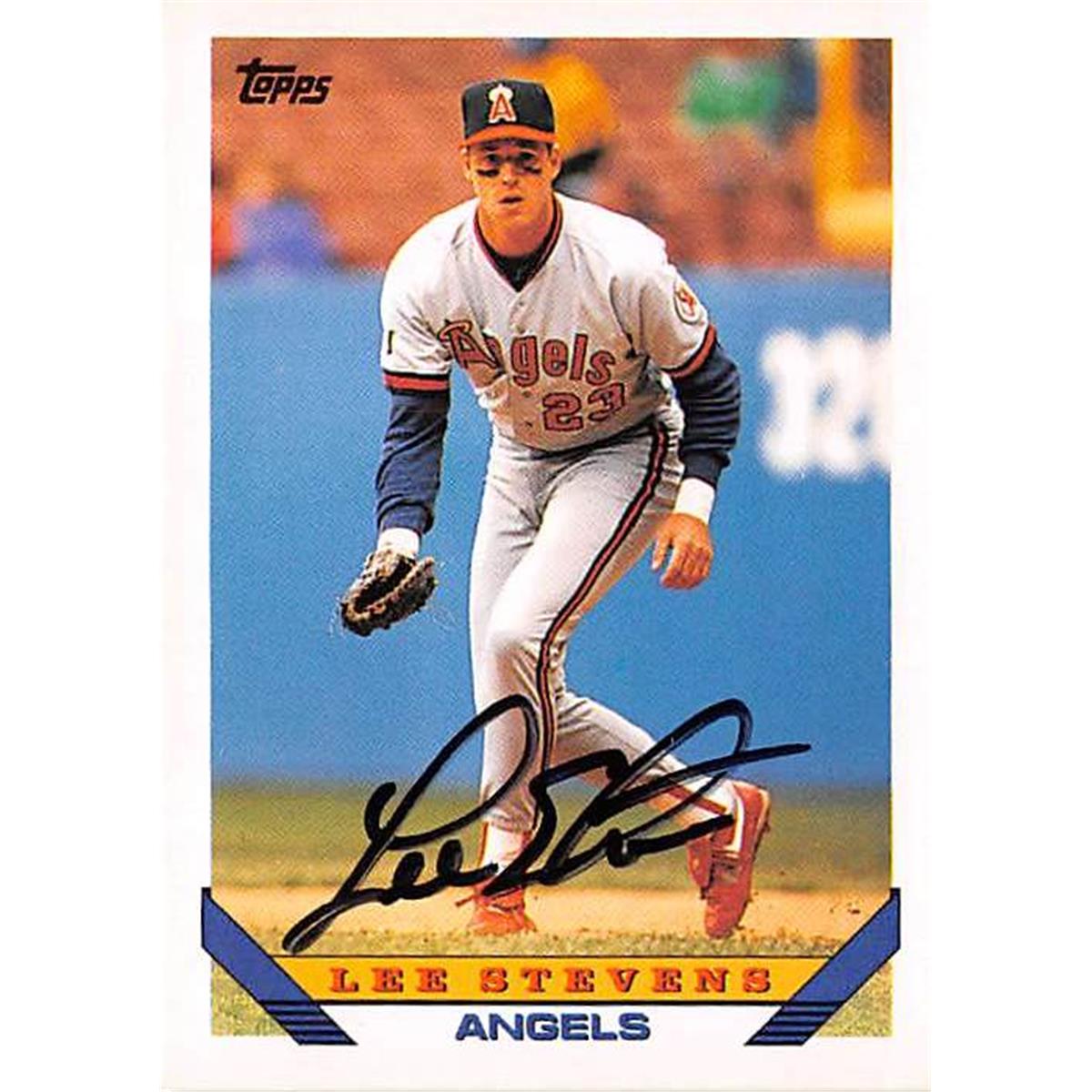 Picture of Autograph Warehouse 366245 Lee Stevens Autographed Baseball Card - 1993 Topps-467
