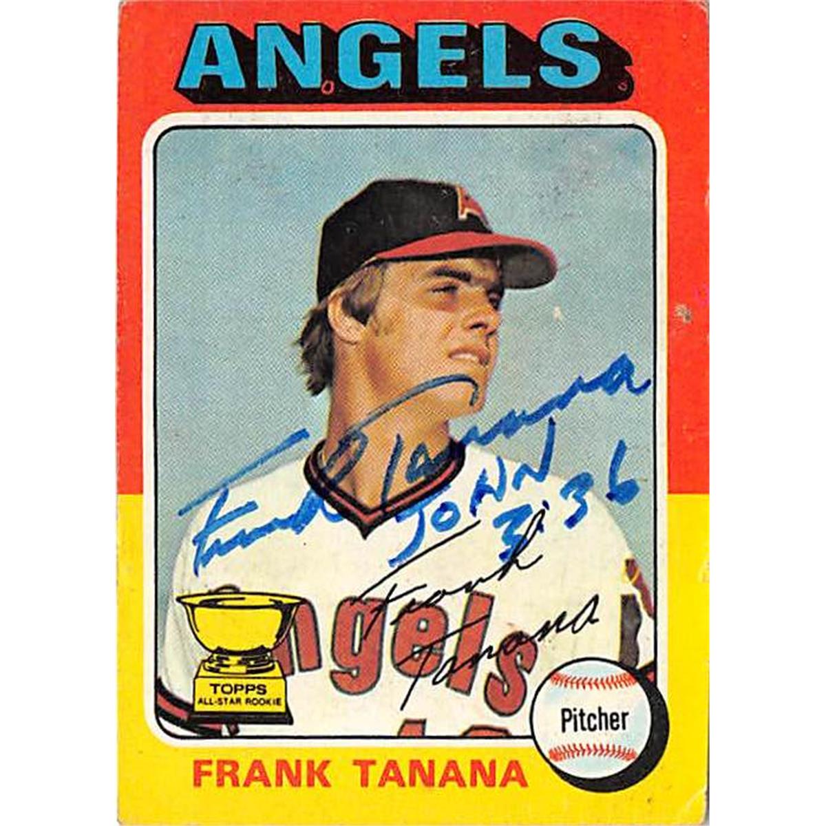 Picture of Autograph Warehouse 366318 Frank Tanana Autographed Baseball Card - 1975 Topps-16 All Star Rookie Cup