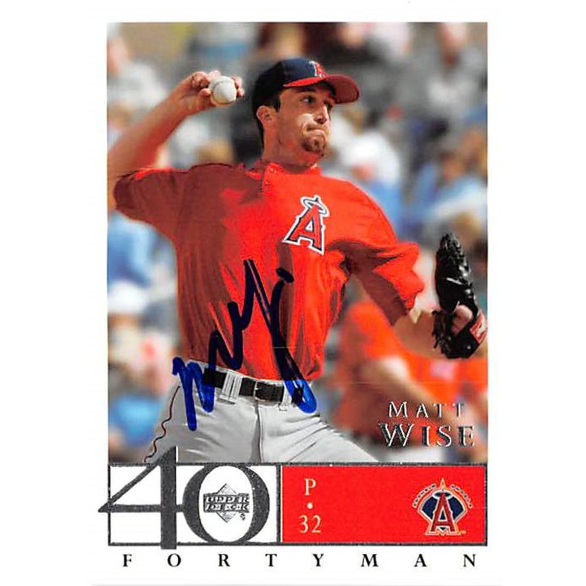 Picture of Autograph Warehouse 366364 Matt Wise Autographed Baseball Card - 2003 Upper Deck Forty Man-19