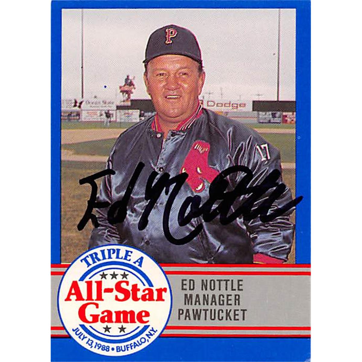 366437 Ed Nottle Autographed Baseball Card - 1988 Pro Cards-AAA52