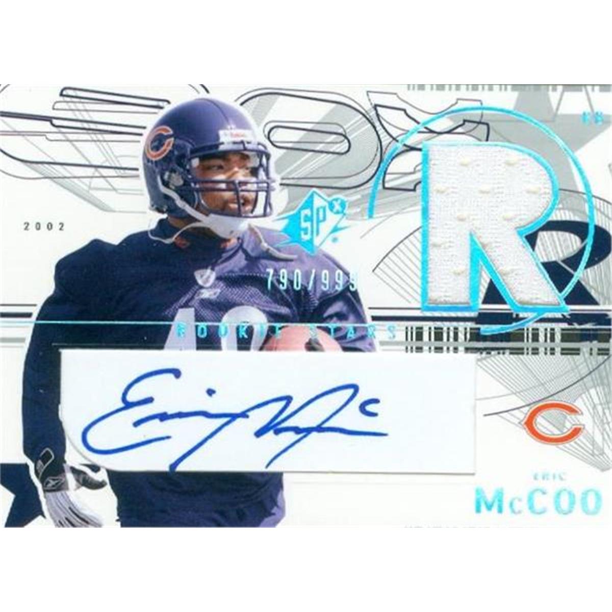 Picture of Autograph Warehouse 366590 Eric Mccoo Autographed Football Card - 2002 Upper Deck-165 Rookie
