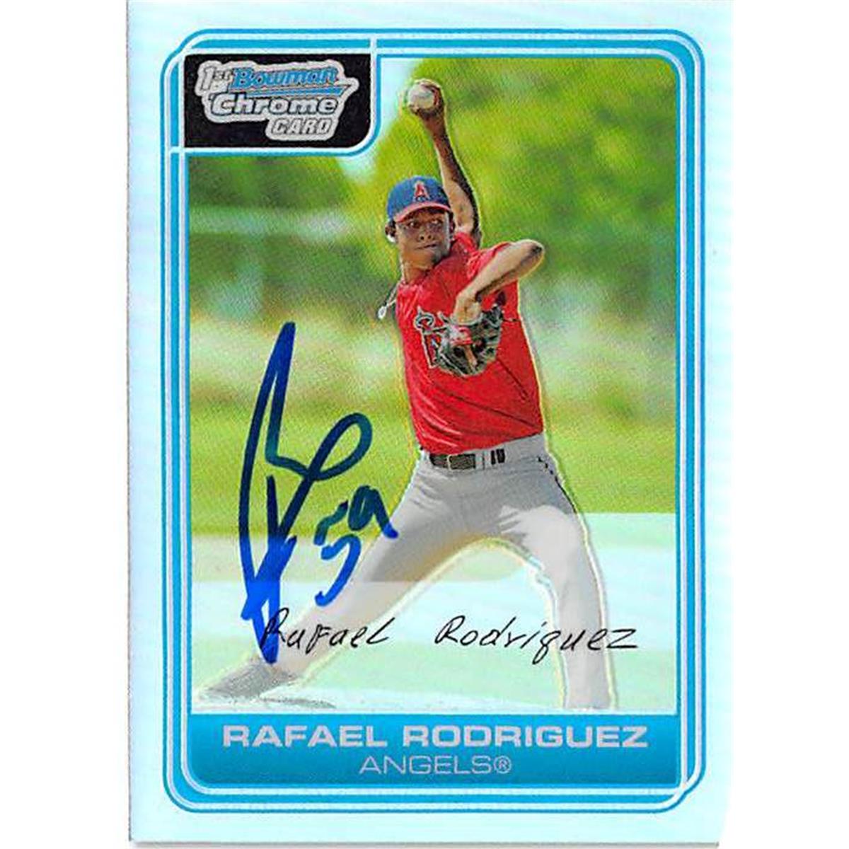 Picture of Autograph Warehouse 365320 Rafael Rodriguez Autographed Baseball Card - 2006 Topps Bowman-BC22 Rookie Refractor 278 of 500