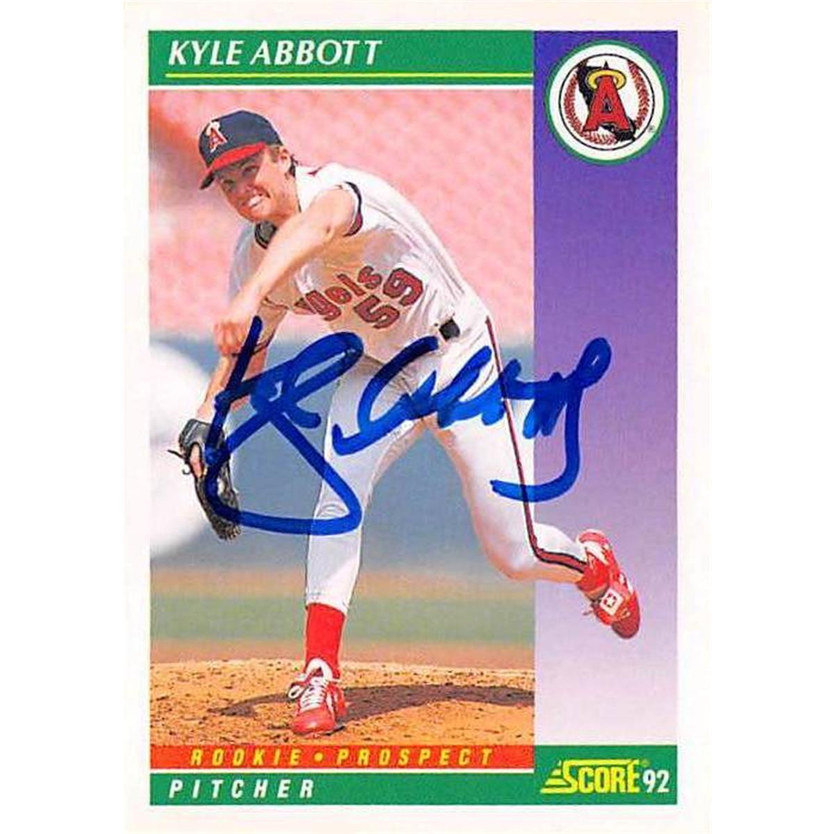 365446 Kyle Abbott Autographed Baseball Card - 1992 Select-849