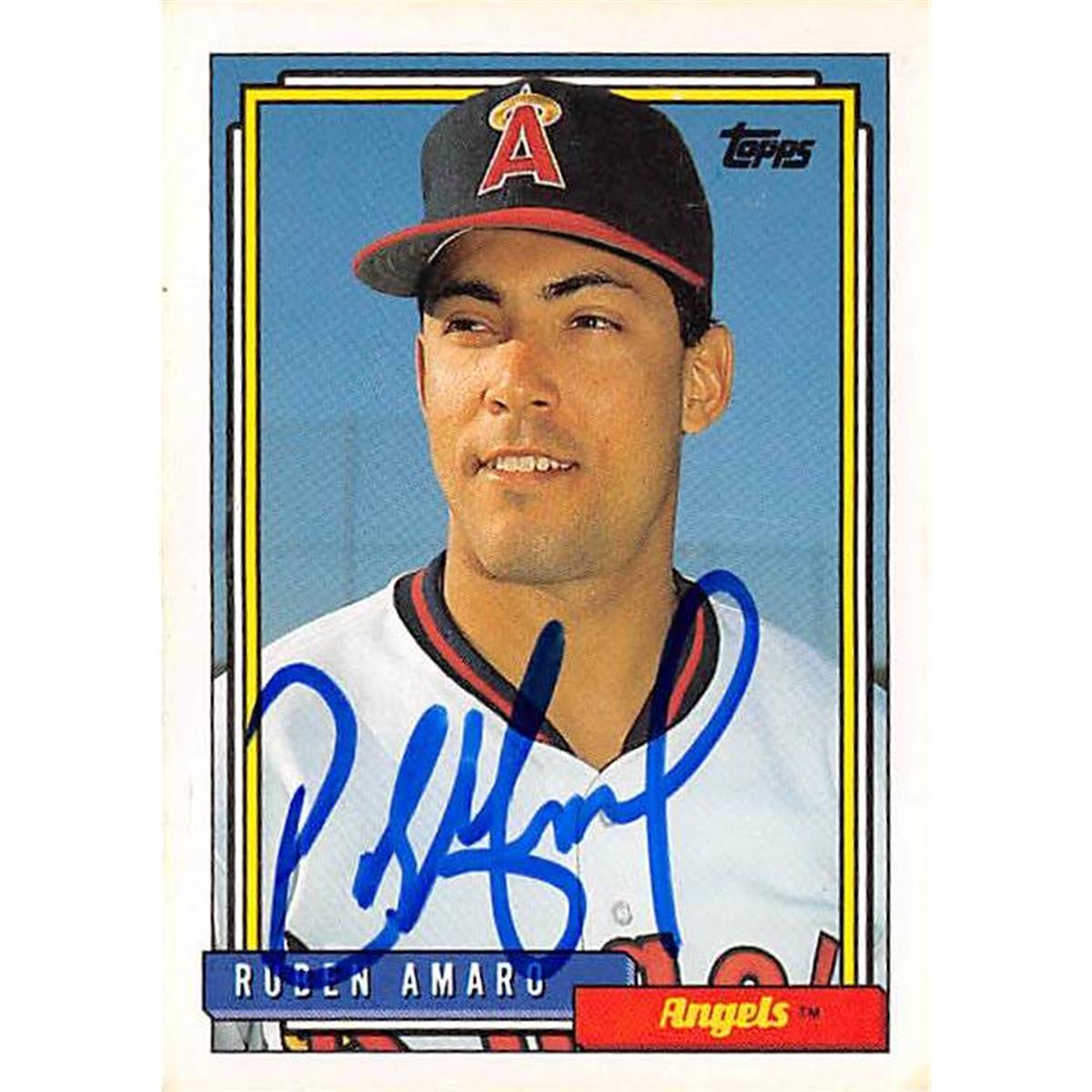 365476 Ruben Amaro Autographed Baseball Card - 1992 Topps-269