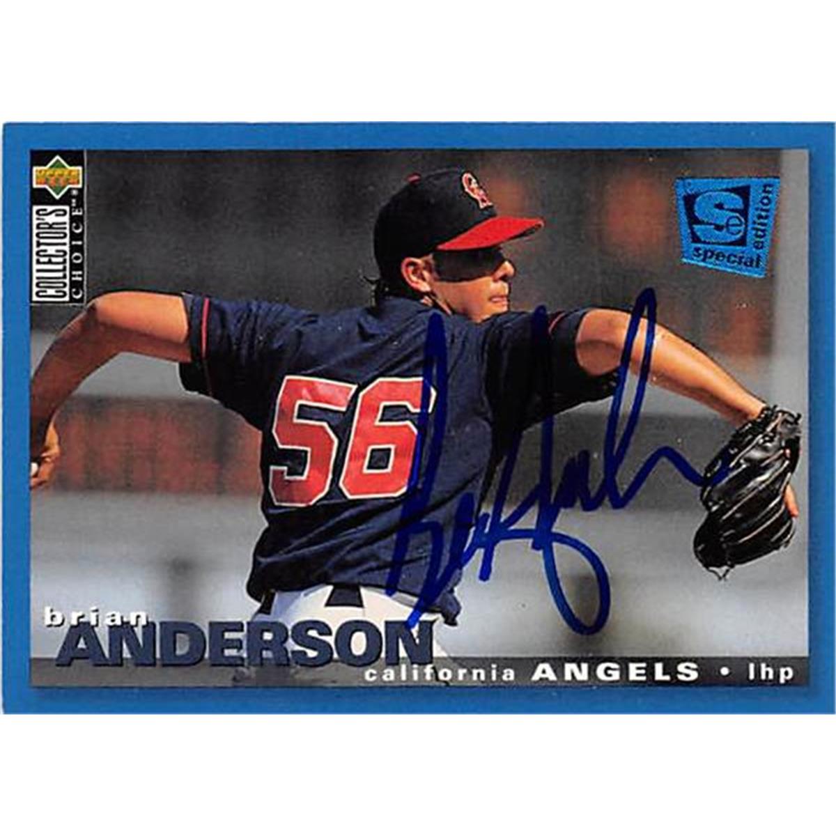 Picture of Autograph Warehouse 365495 Brian Anderson Autographed Baseball Card - 1995 Upper Deck-33 Special Edition Blue