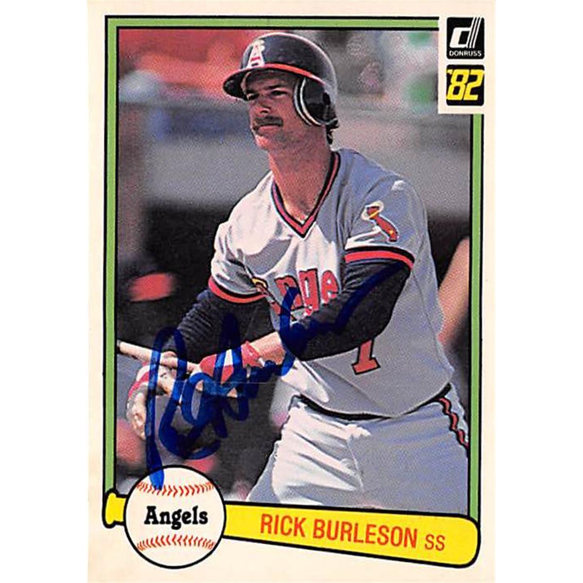 365576 Rick Burleson Autographed Baseball Card - 1982 Donruss-342