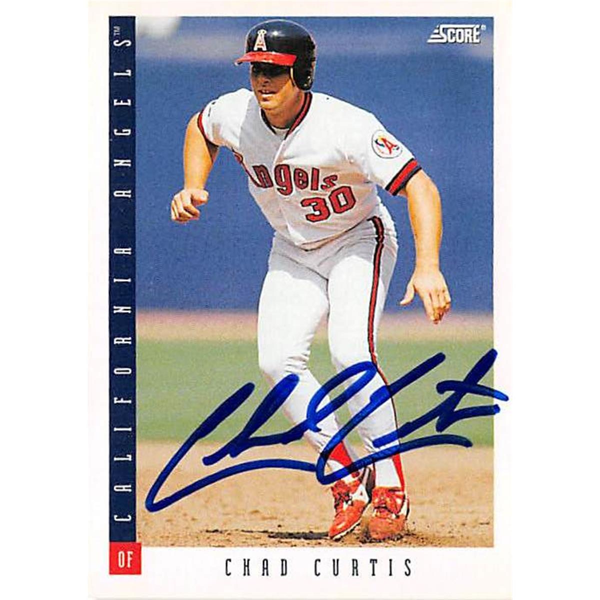 Picture of Autograph Warehouse 365602 Chad Curtis Autographed Baseball Card - 1993 Score-354