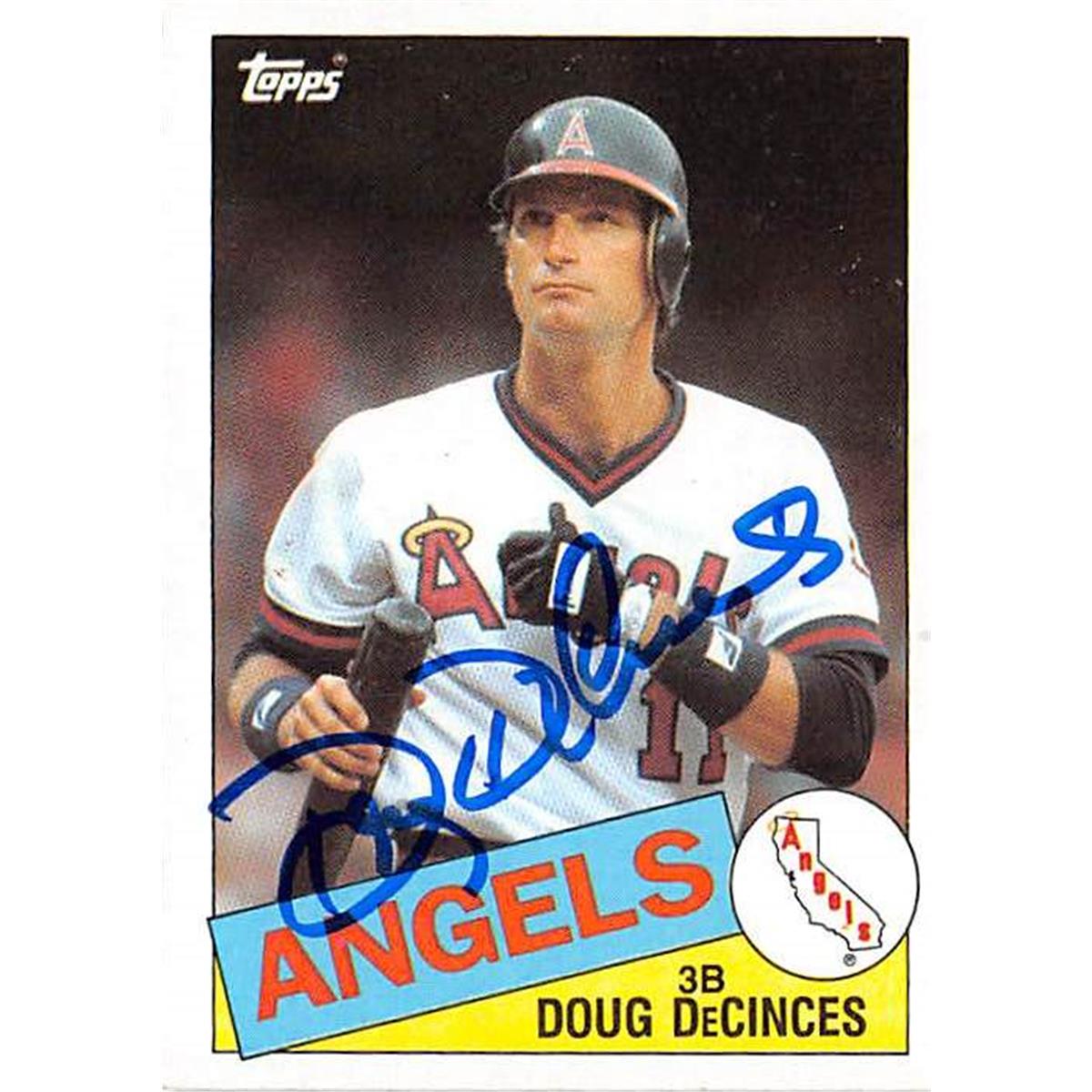 365674 Doug Decinces Autographed Baseball Card - 1985 Topps-111