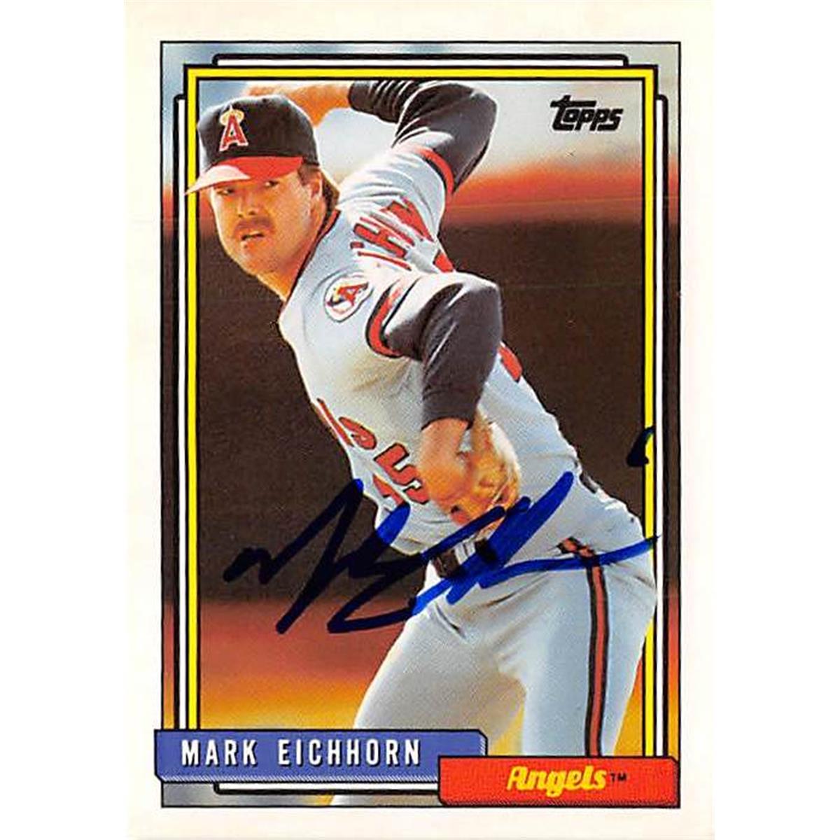 Picture of Autograph Warehouse 365732 Mark Eichhorn Autographed Baseball Card - 1992 Topps-435