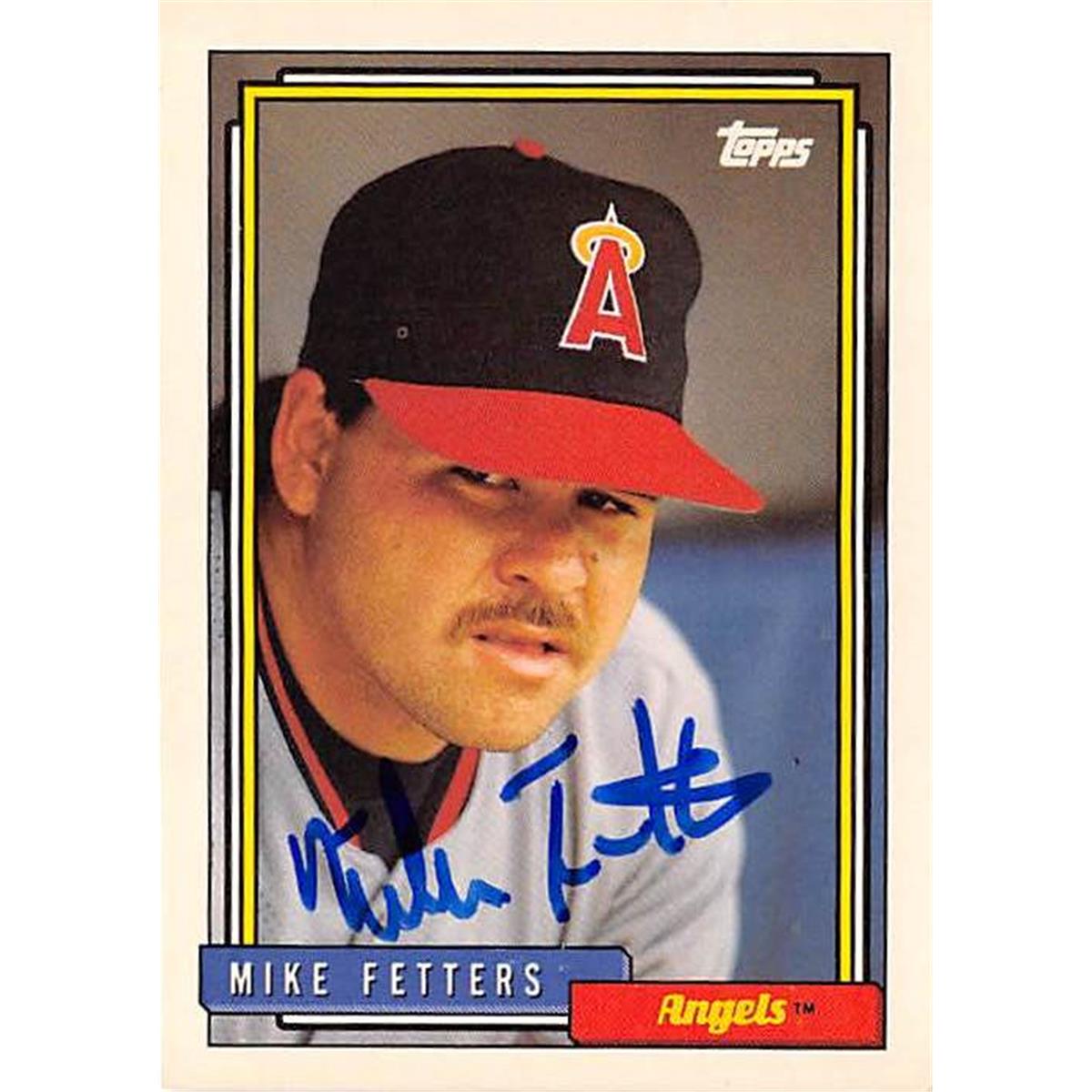 365757 Mike Fetters Autographed Baseball Card - 1992 Topps-602