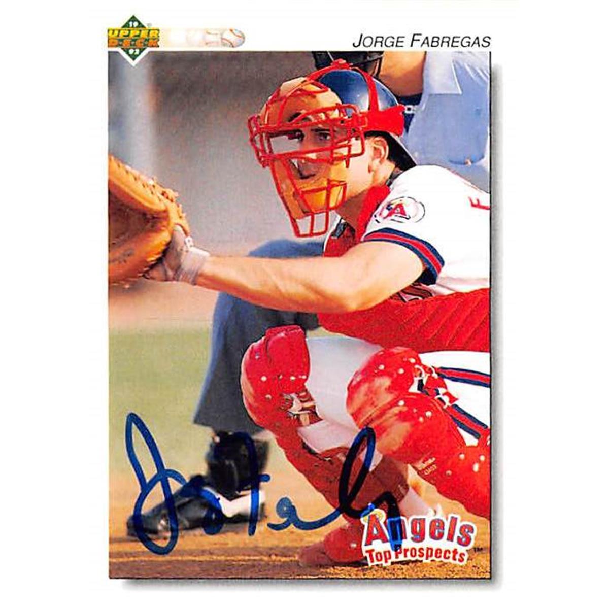 365760 Jorge Fabregas Autographed Baseball Card - 1992 Upper Deck-329