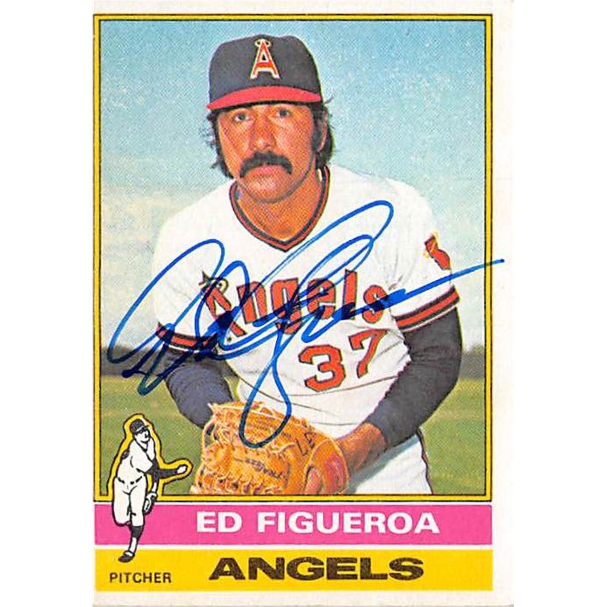Picture of Autograph Warehouse 365778 Ed Figueroa Autographed Baseball Card - 1976 Topps-27