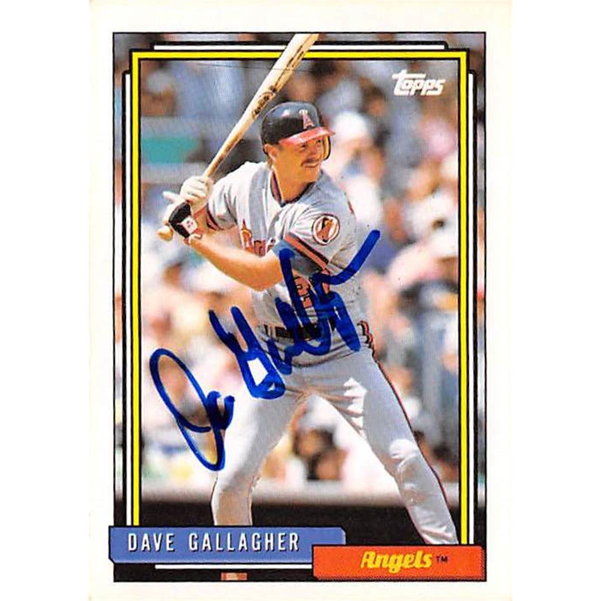 Picture of Autograph Warehouse 365829 Dave Gallagher Autographed Baseball Card - 1992 Topps-552
