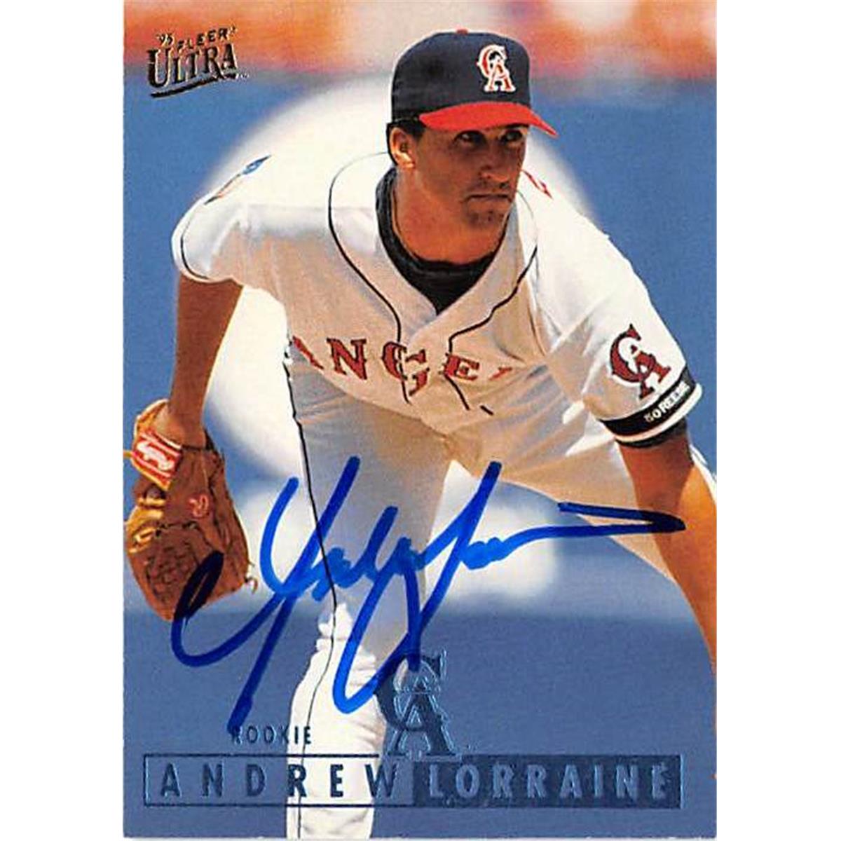 Picture of Autograph Warehouse 366003 Andrew Lorraine Autographed Baseball Card - 1995 Fleer Ultra-270 Rookie