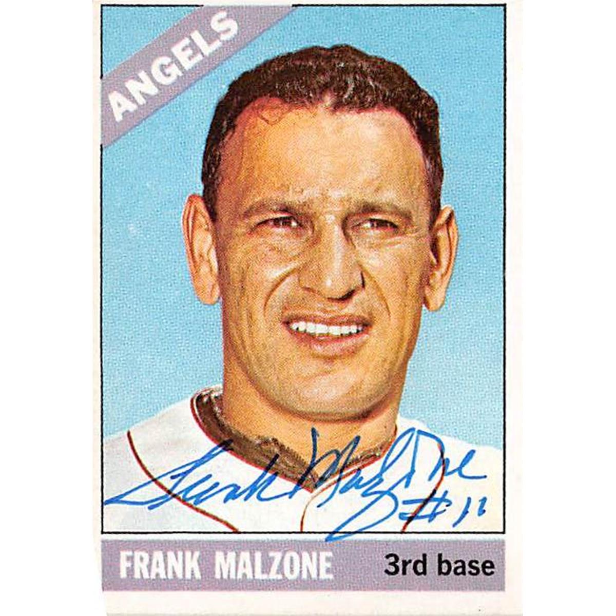 366027 Frank Malzone Autographed Baseball Card - 1966 Topps-152
